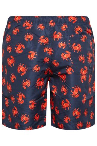 Blue Mahina crab-print recycled-fibre swim shorts