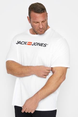 Jack & Jones White Tropicana Logo T-Shirt