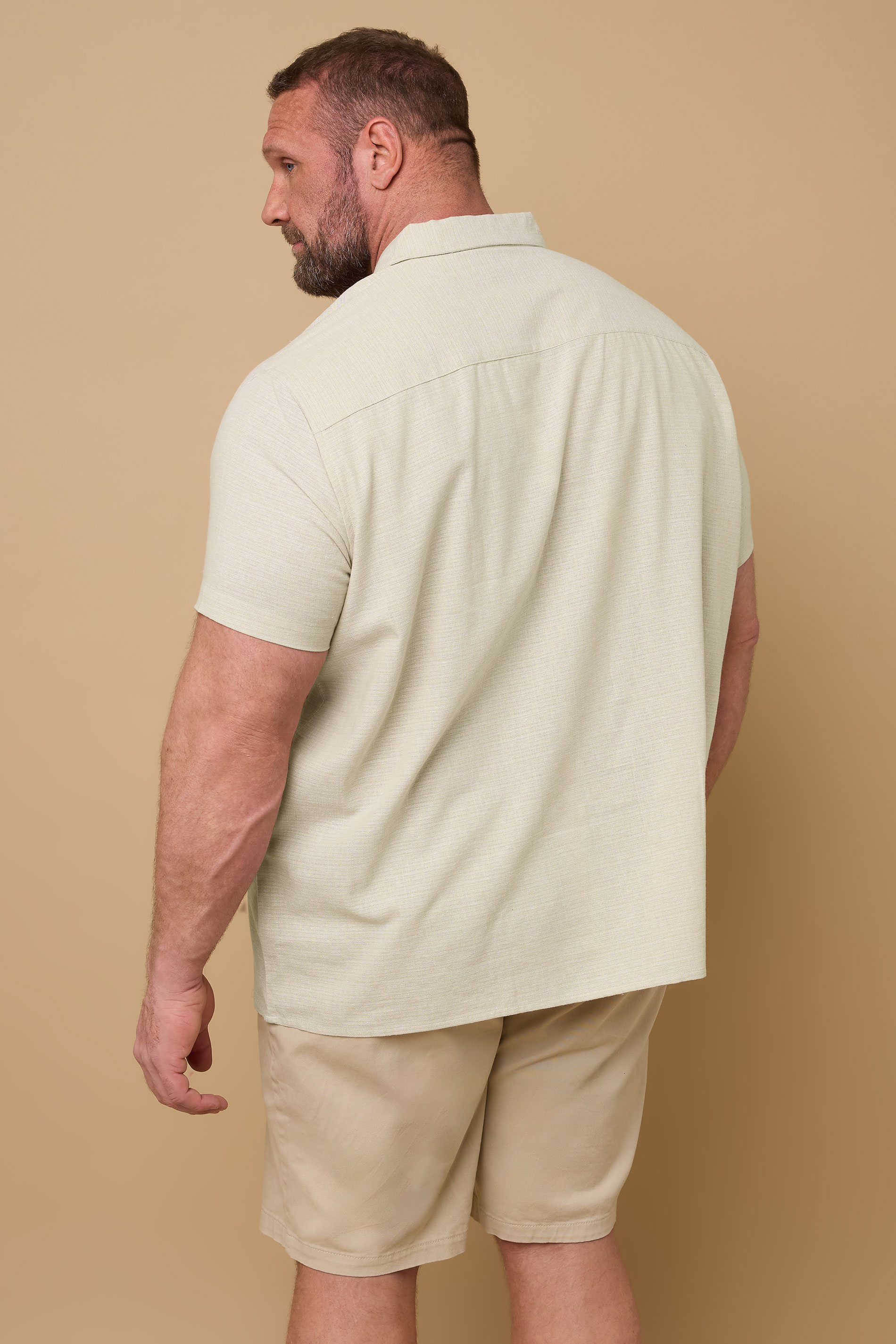 BadRhino Big & Tall Beige Brown Floral Embroidered Shirt | BadRhino 5