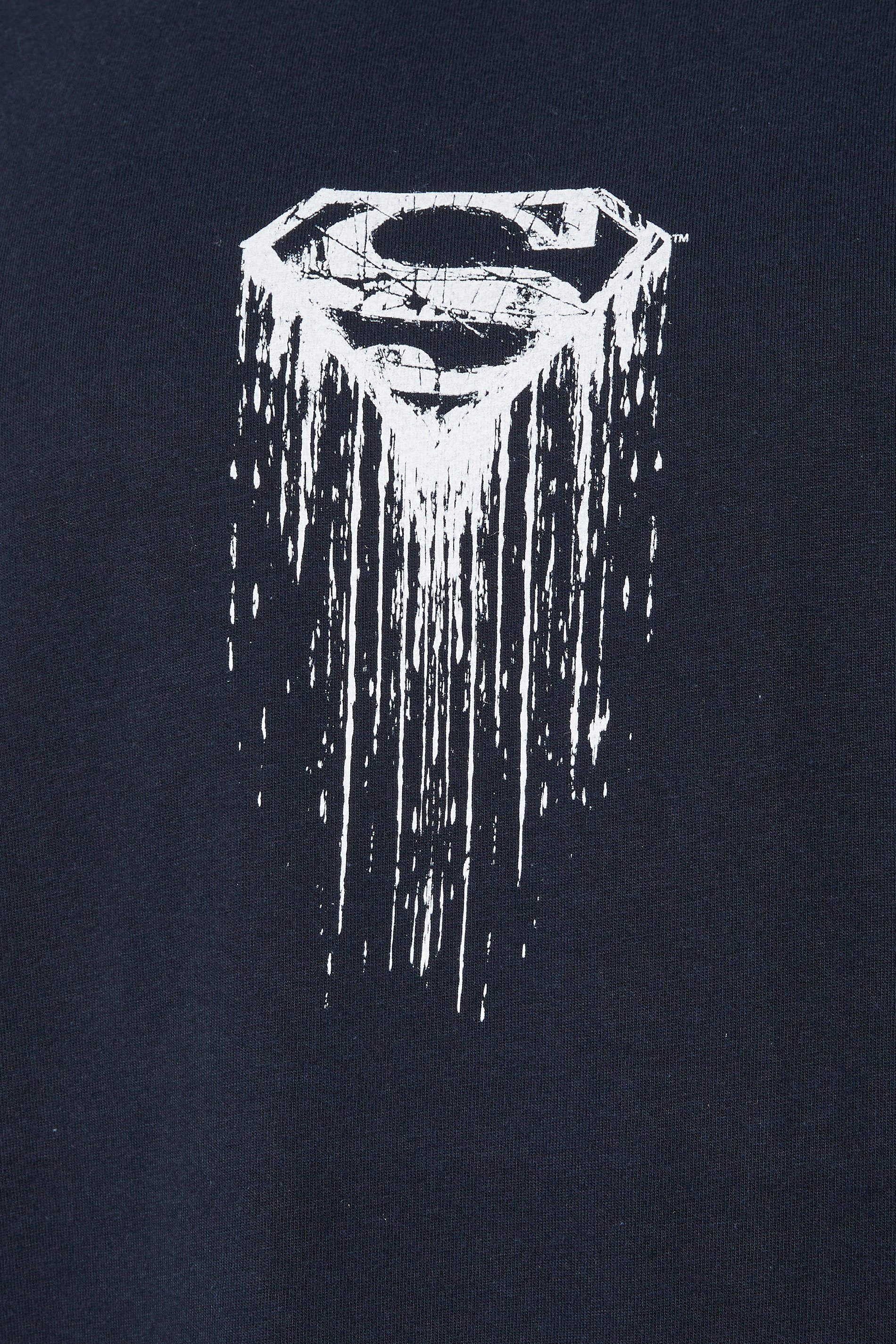 BadRhino Big & Tall Navy Blue Superman Graphic Print T-Shirt | BadRhino 3