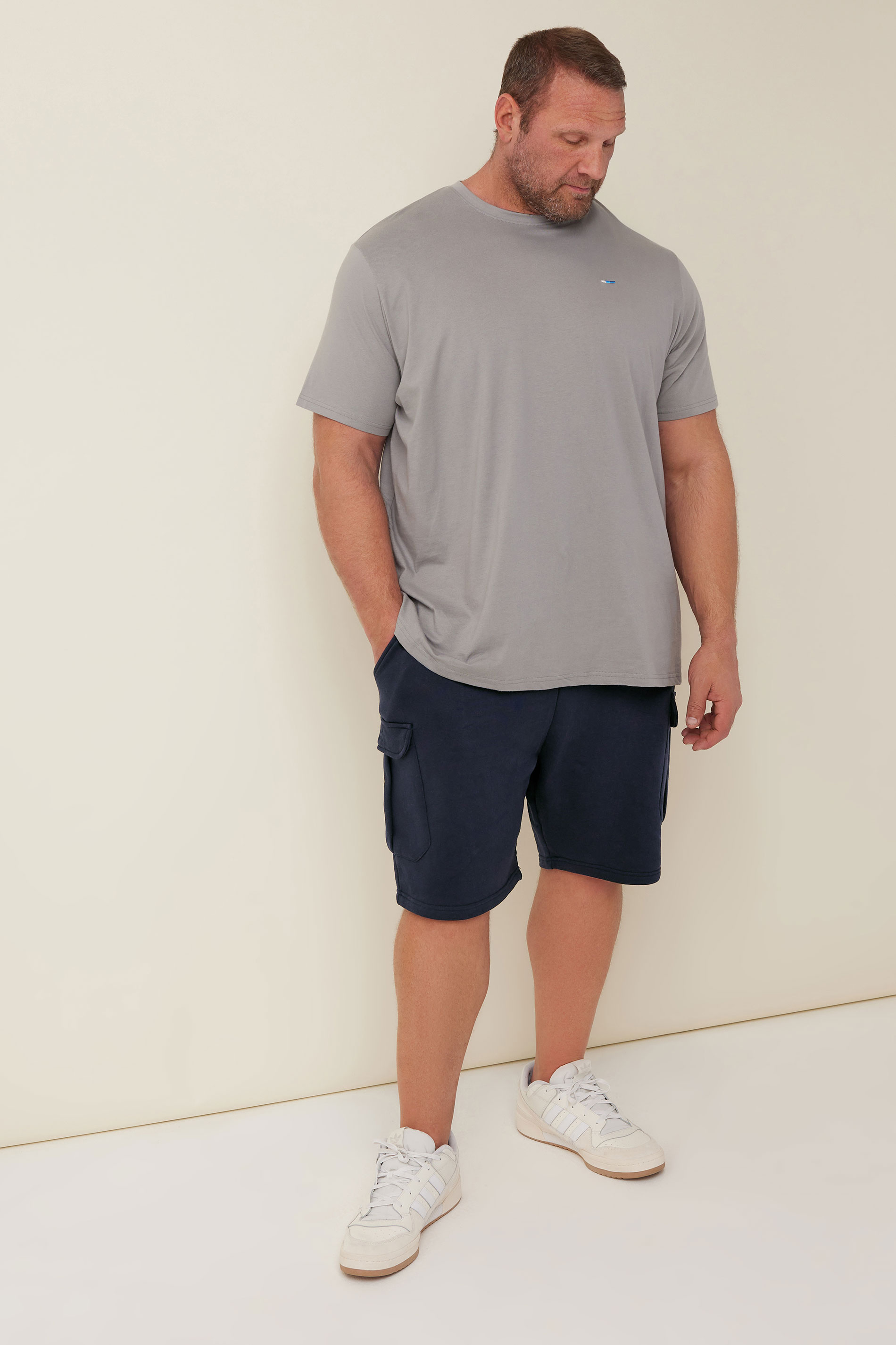 BadRhino Navy Blue Essential Cargo Jogger Shorts | BadRhino 2