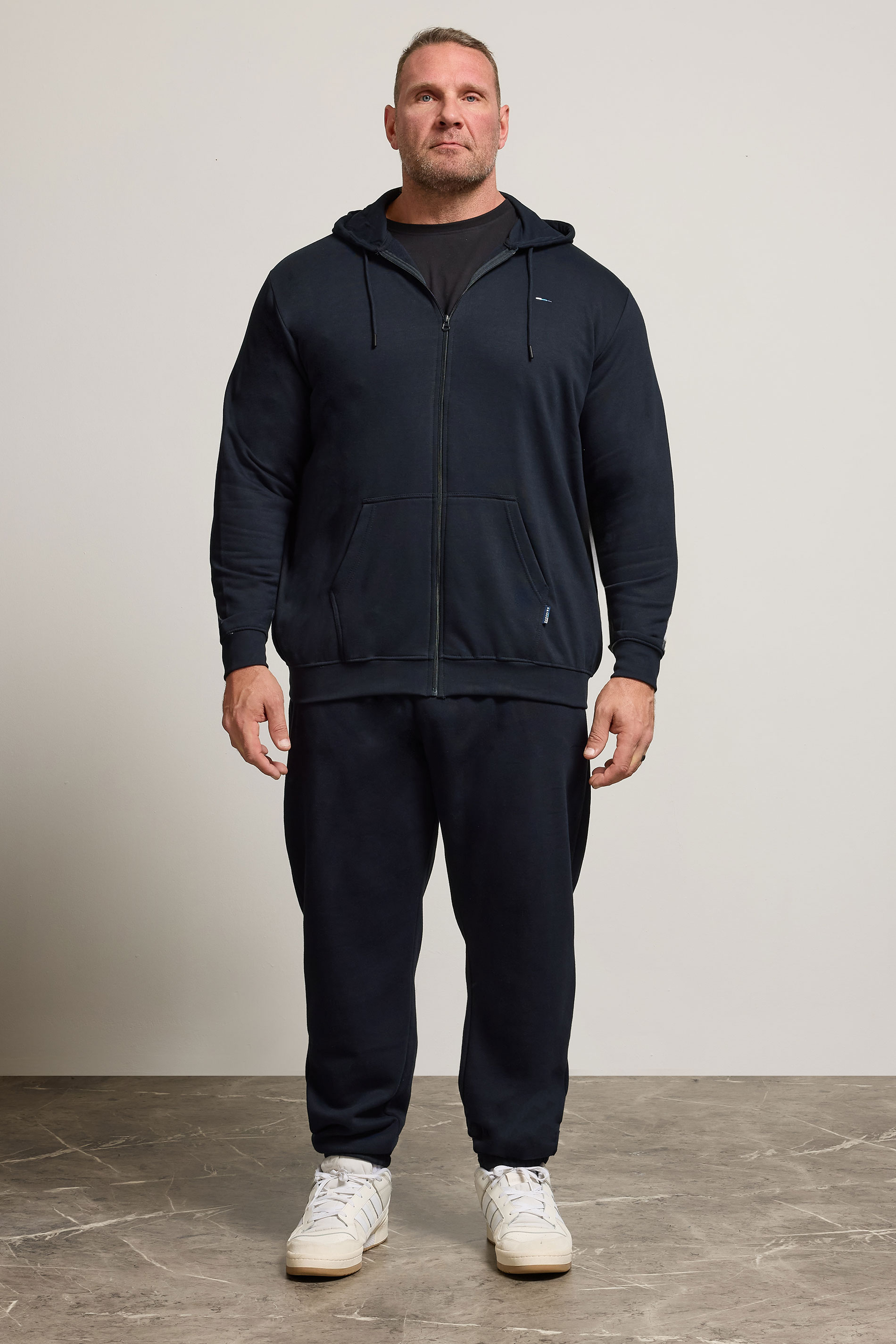 BadRhino Navy Blue Essential Zip Through Hoodie | BadRhino 2