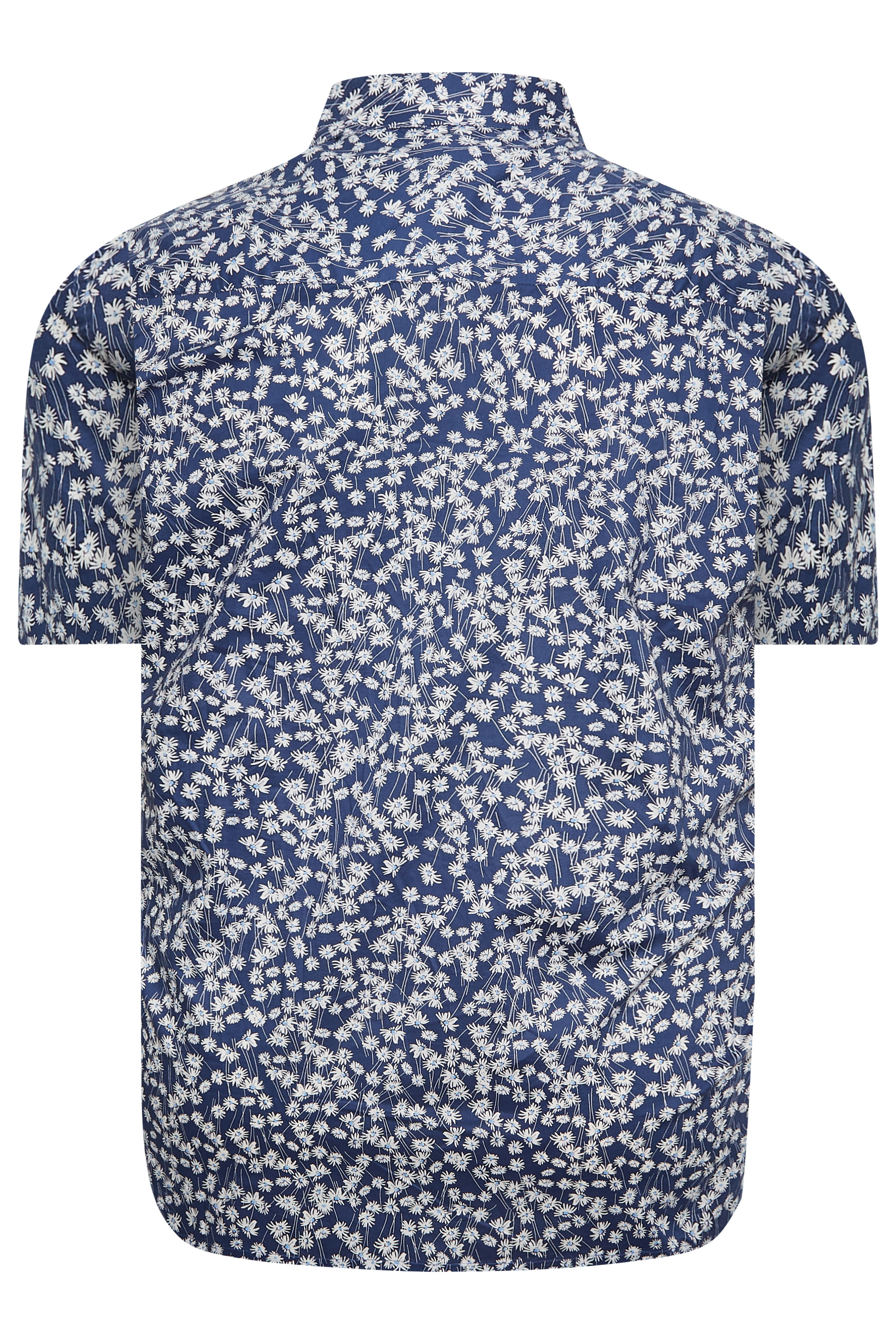 BadRhino Big & Tall Plus Size Mens Navy Blue Floral Short Sleeve Shirt | BadRhino  4