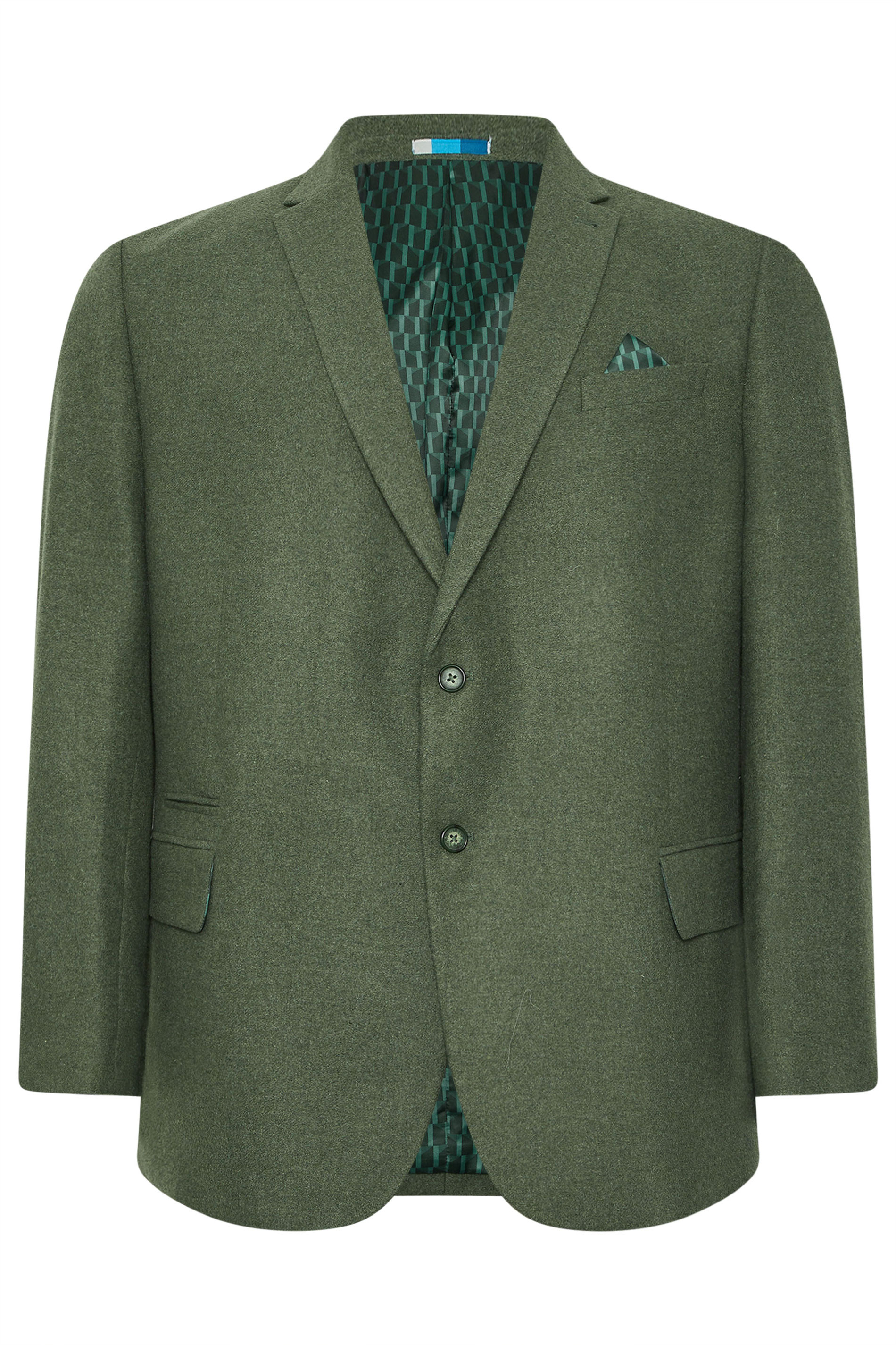 BadRhino Tailoring Big & Tall Green Tweed Suit Jacket | BadRhino 7