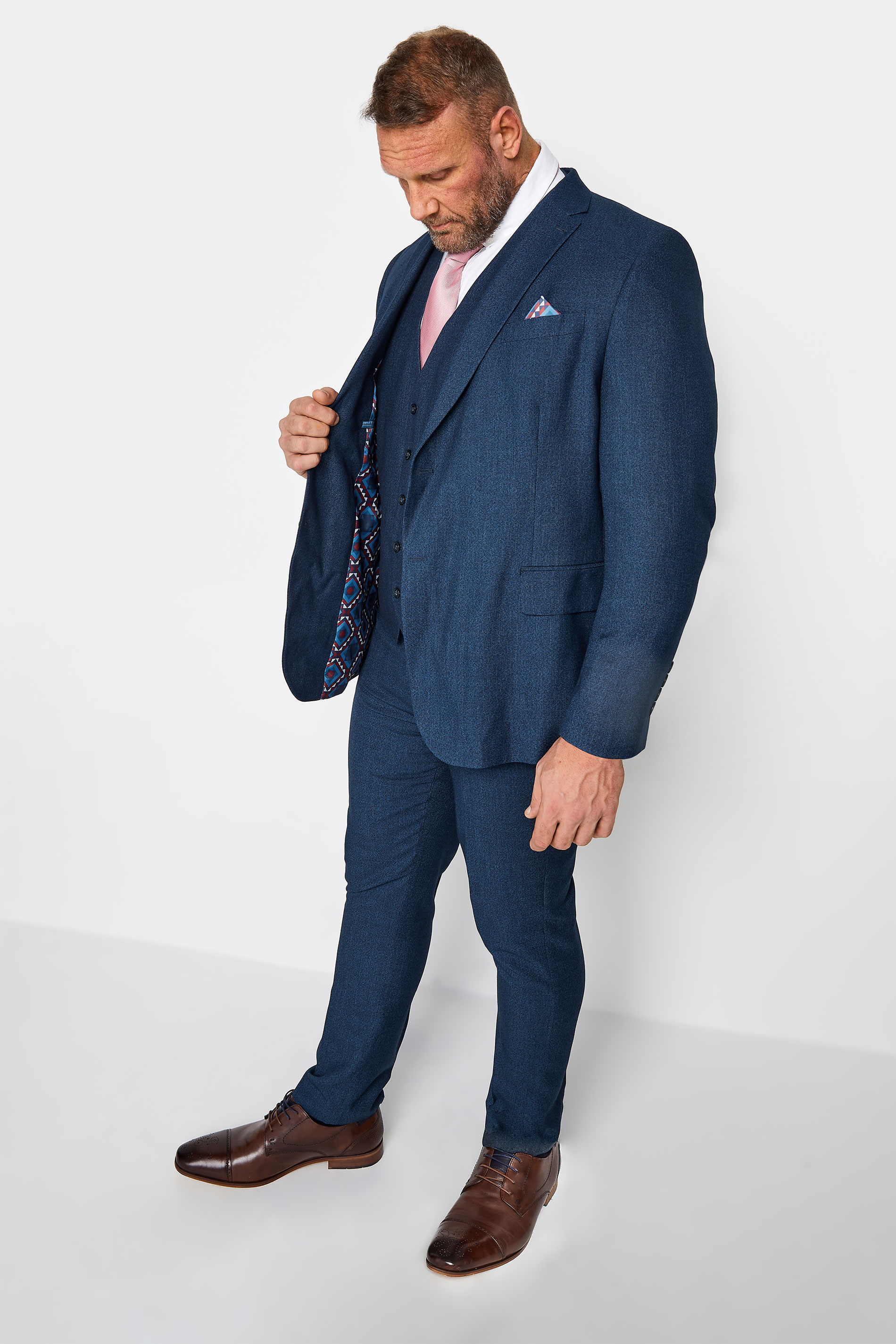 BadRhino Big & Tall Blue Wedding Suit Jacket | BadRhino 8