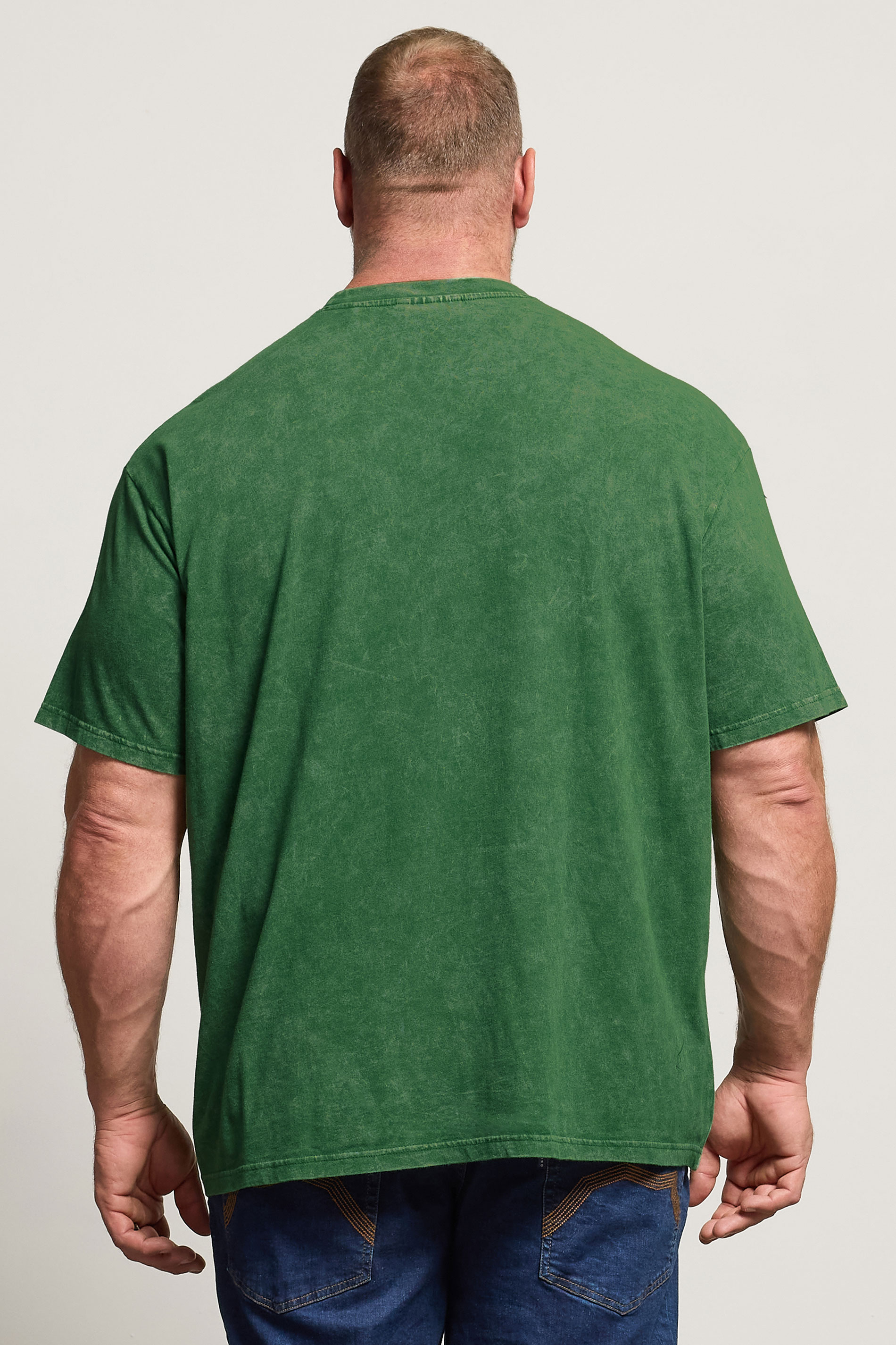 BadRhino Big & Tall Green Acid Wash Jurassic Park Graphic T-Shirt | BadRhino 3