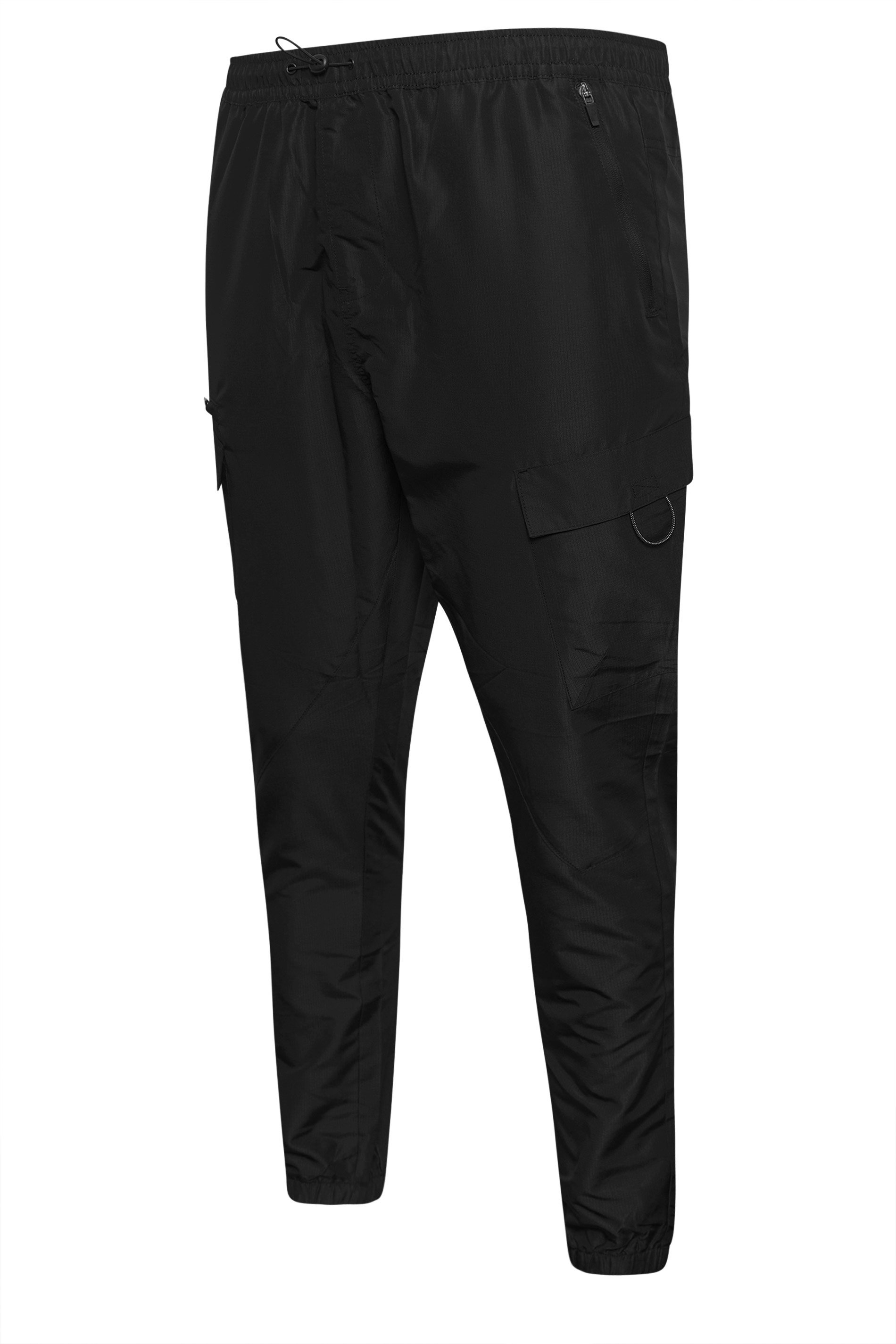 BadRhino Big & Tall Black Tech Cargo Trousers | BadRhino 5