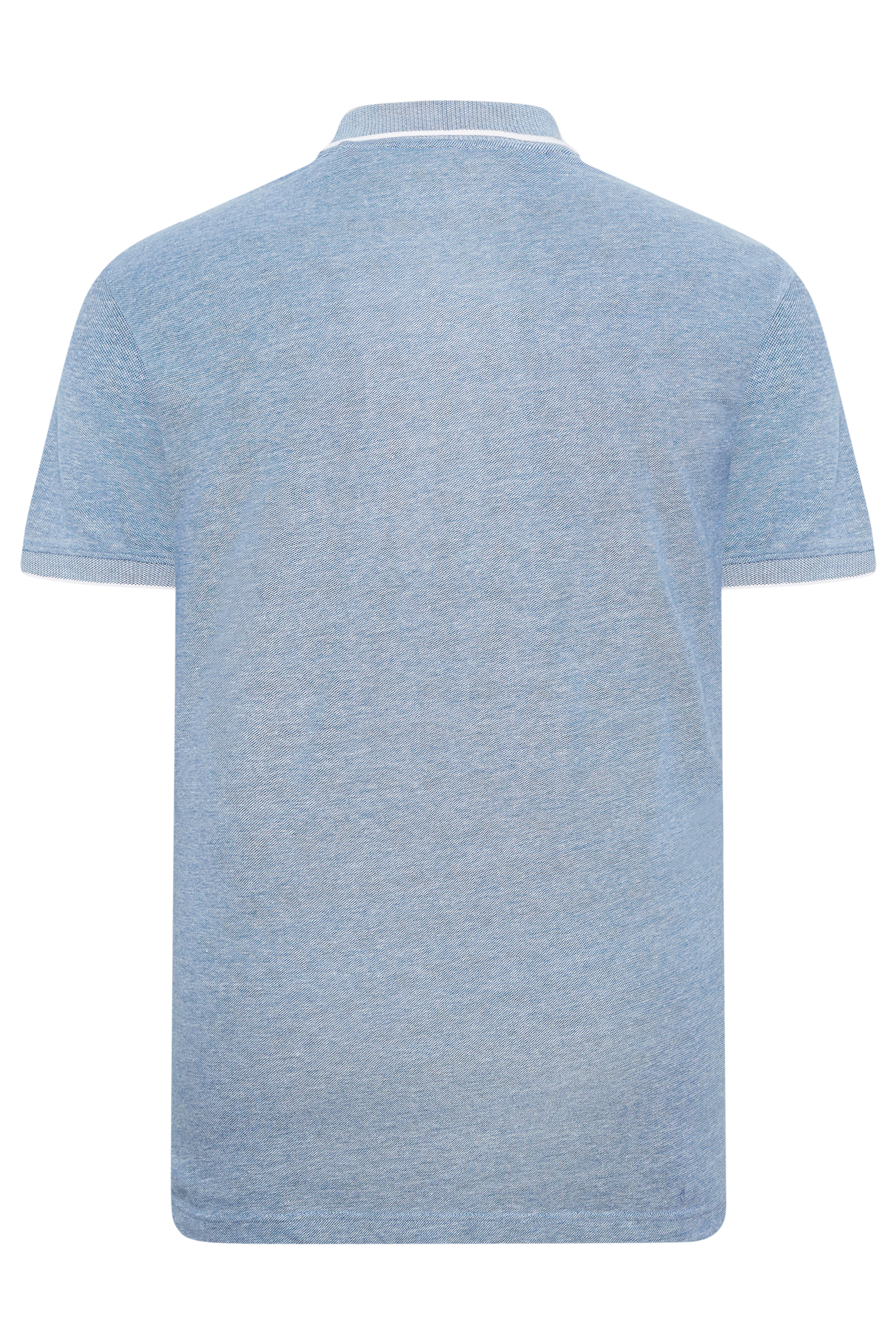 BadRhino Big & Tall Blue Birdseye Polo Shirt | BadRhino 4