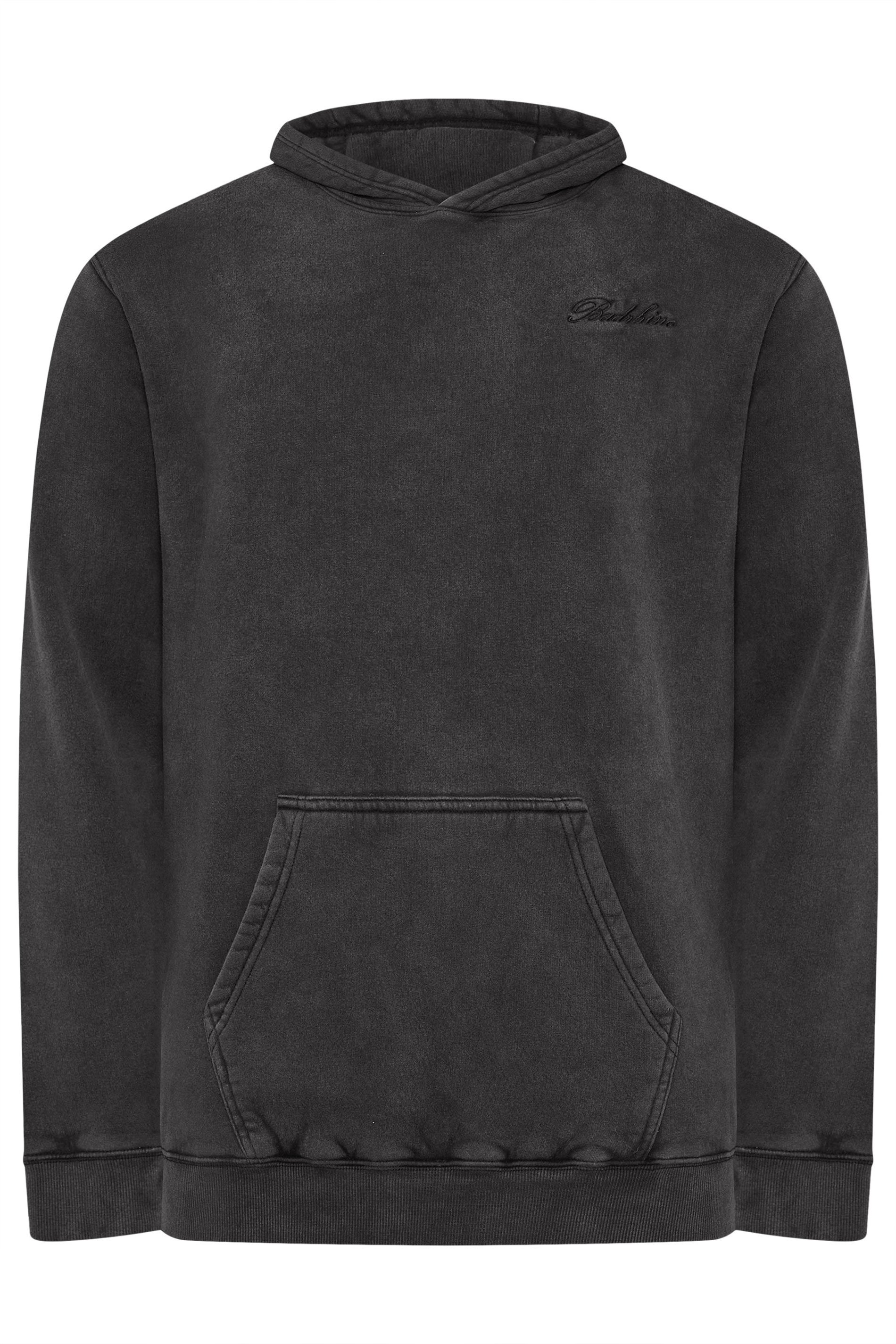 BadRhino Big & Tall Black Sun Bleached Hoodie | BadRhino 1