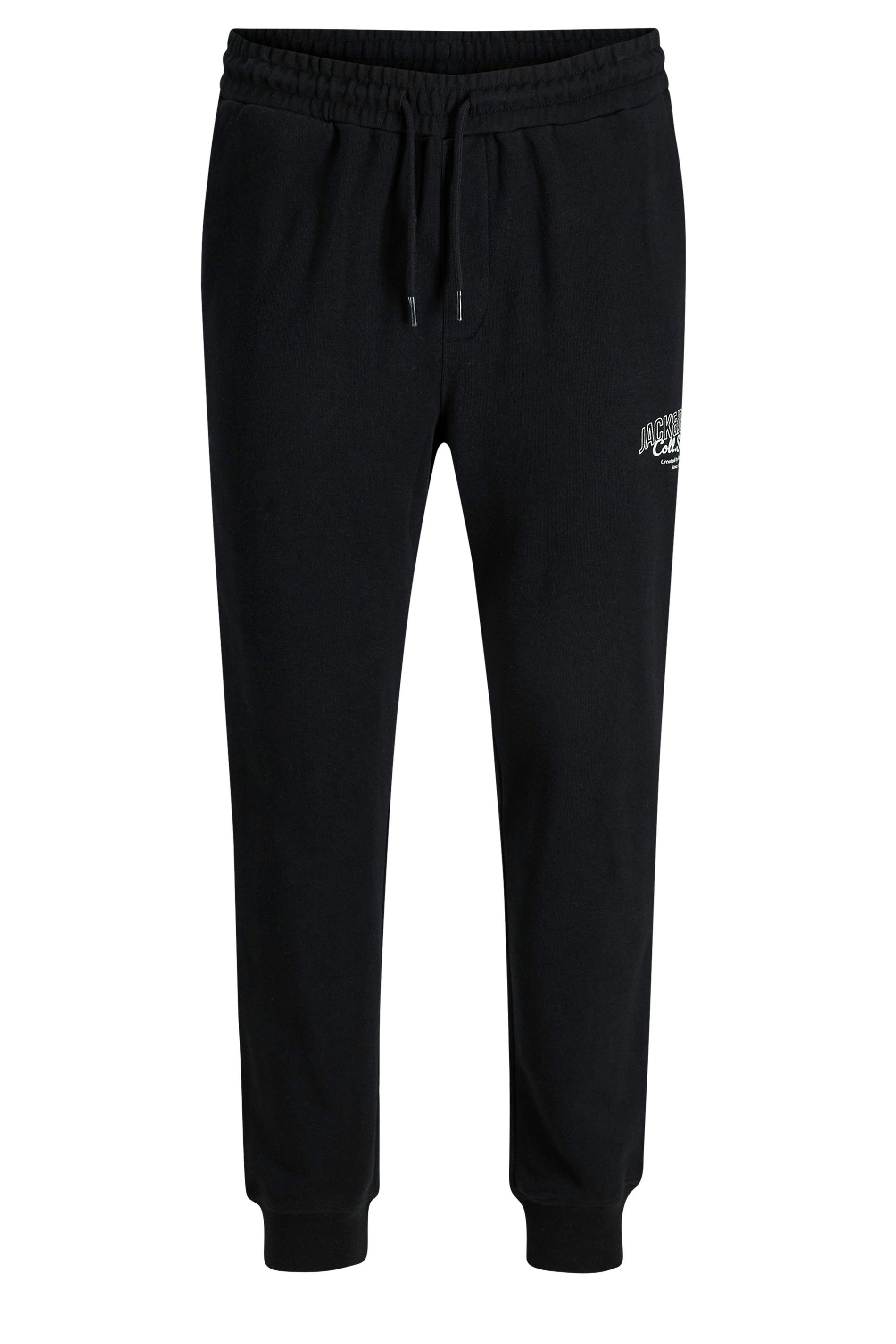 JACK & JONES Big & Tall Black Printed Joggers | BadRhino 3