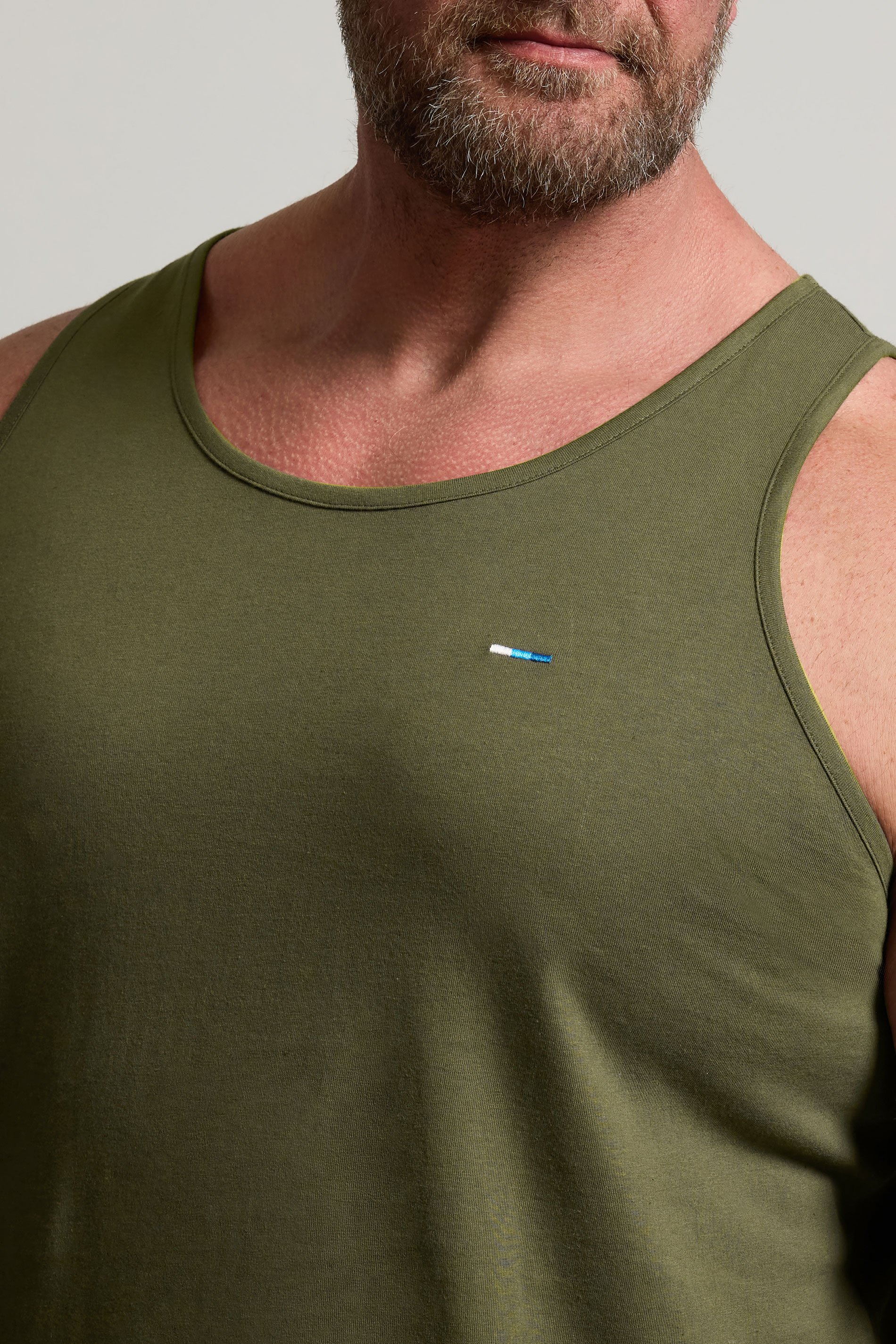 BadRhino Khaki Green Plain Vest Top | BadRhino 4