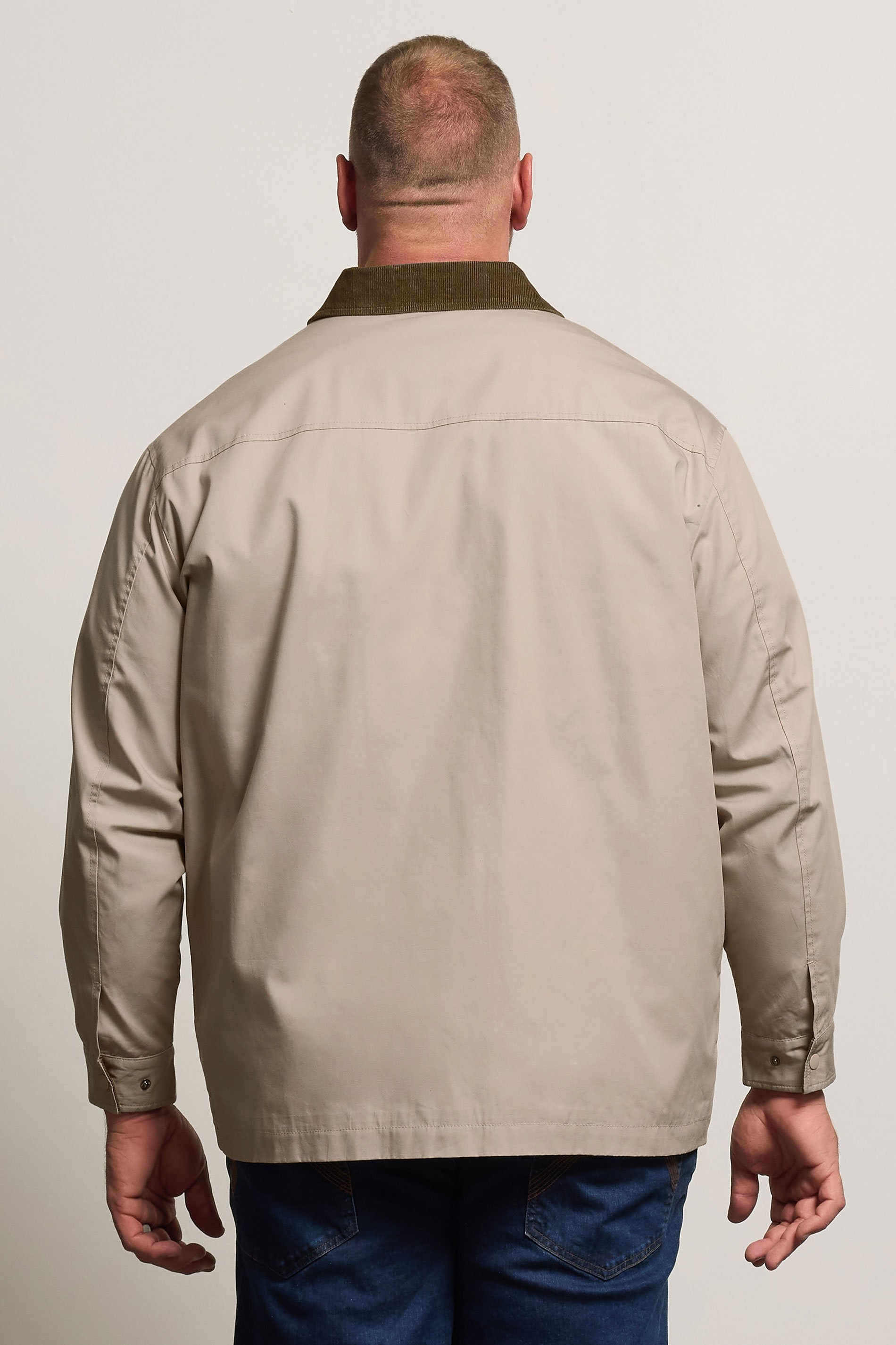 BadRhino Big & Tall Natural Brown Checked Lined Worker Jacket | BadRhino 8