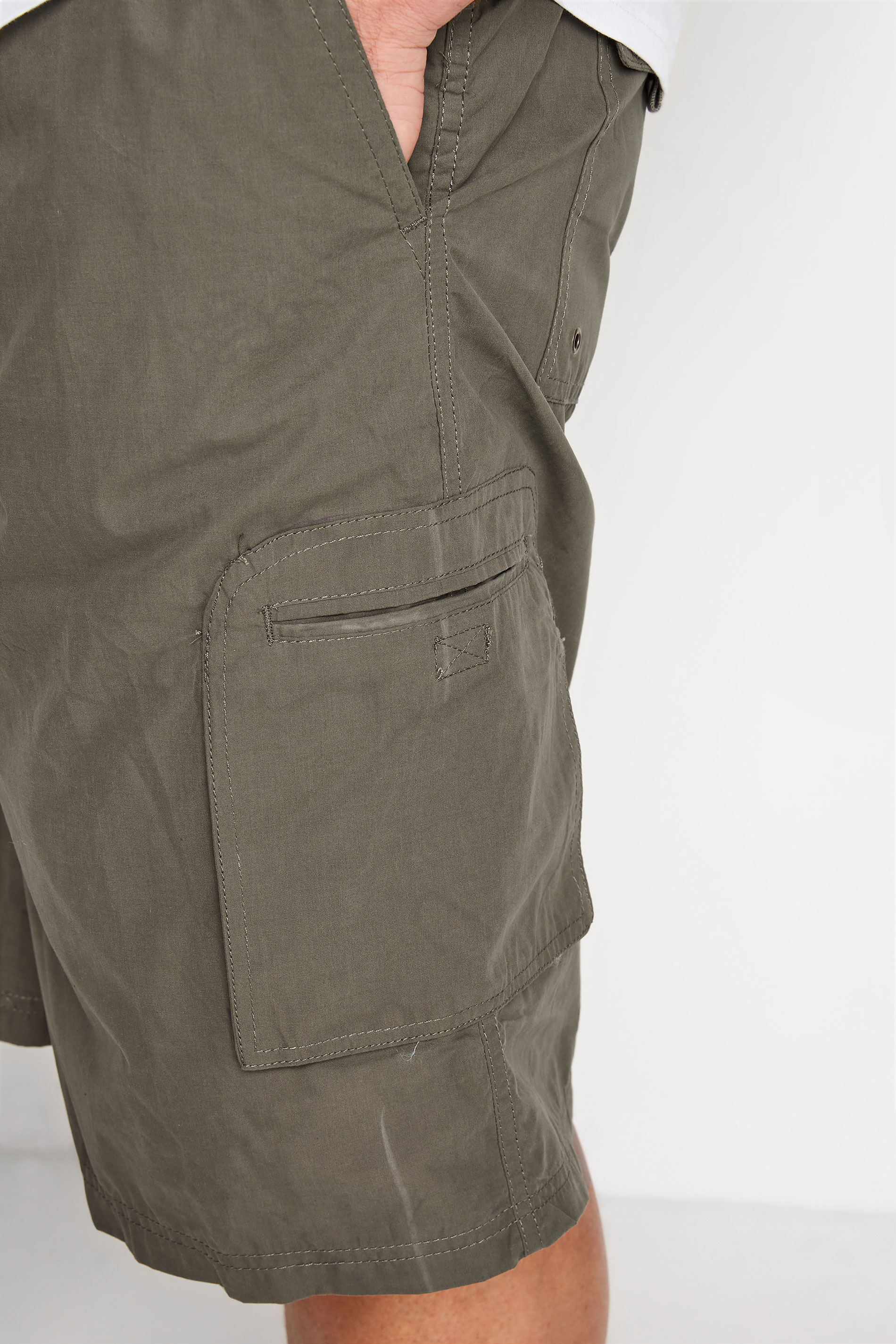D555 Khaki Green Cargo Shorts | BadRhino 3