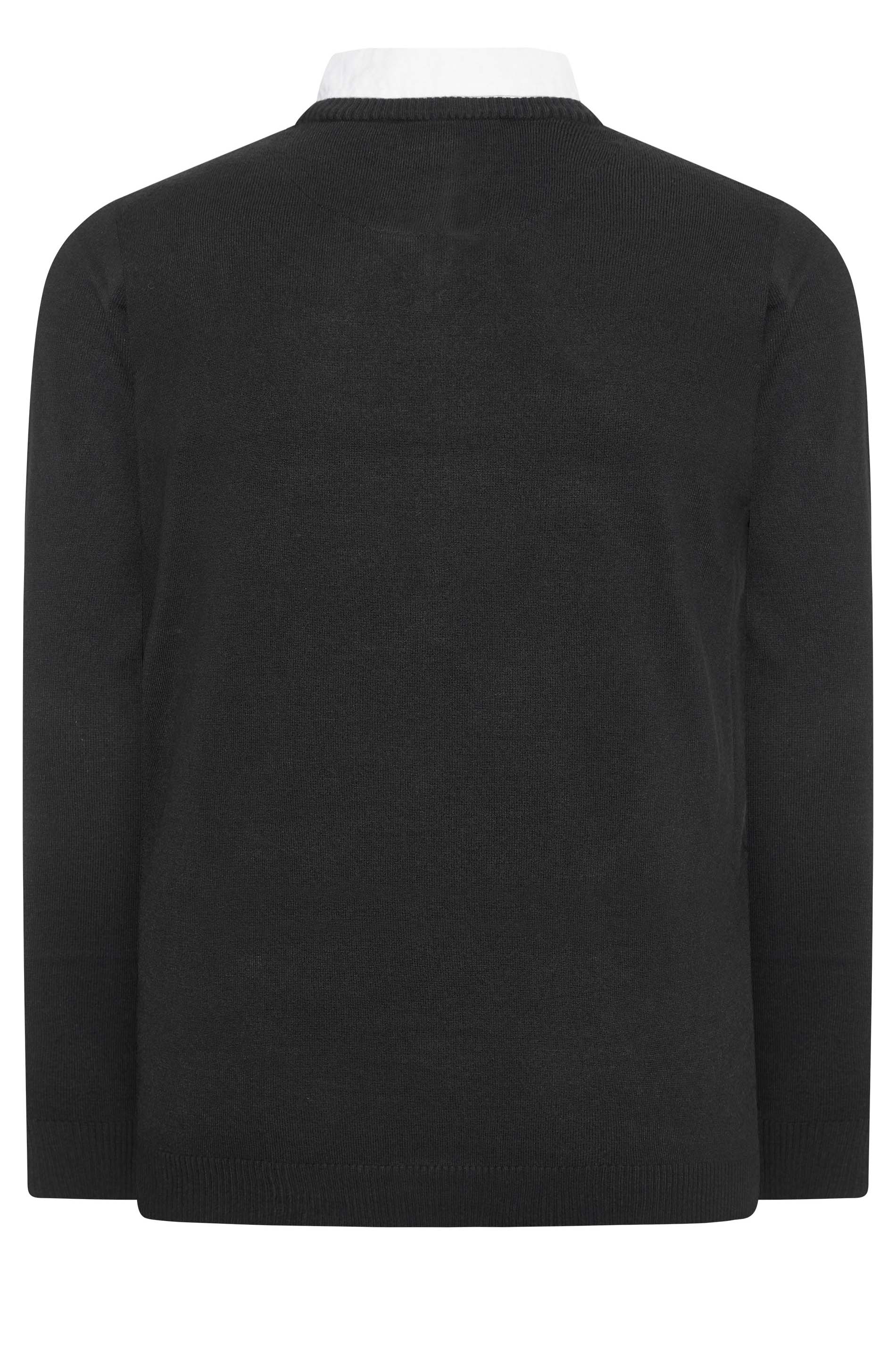 BadRhino Black & White Essential Mock Shirt Jumper | BadRhino 4