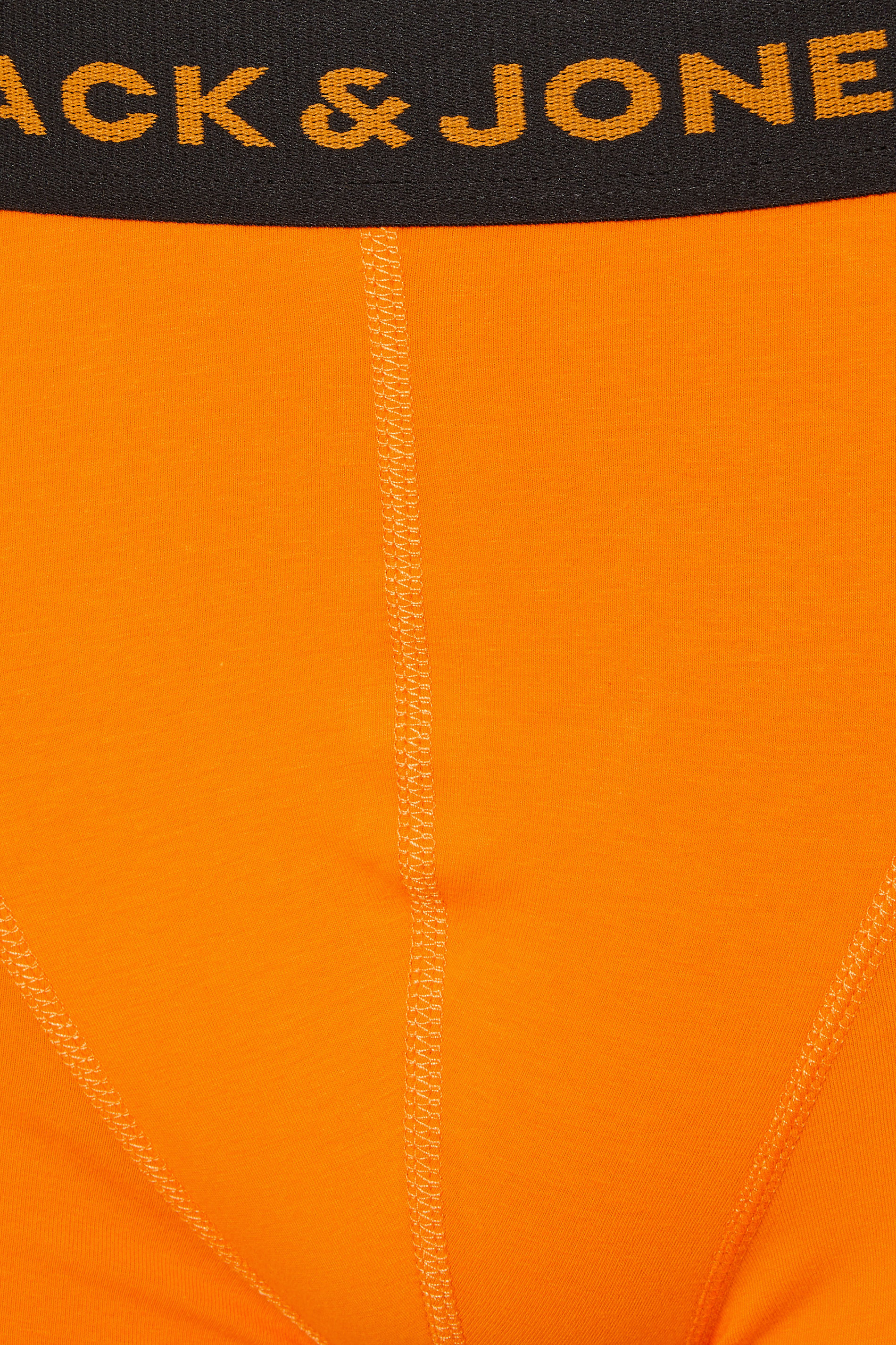 JACK & JONES Big & Tall 5 Pack Orange & Black Boxers | BadRhino 7