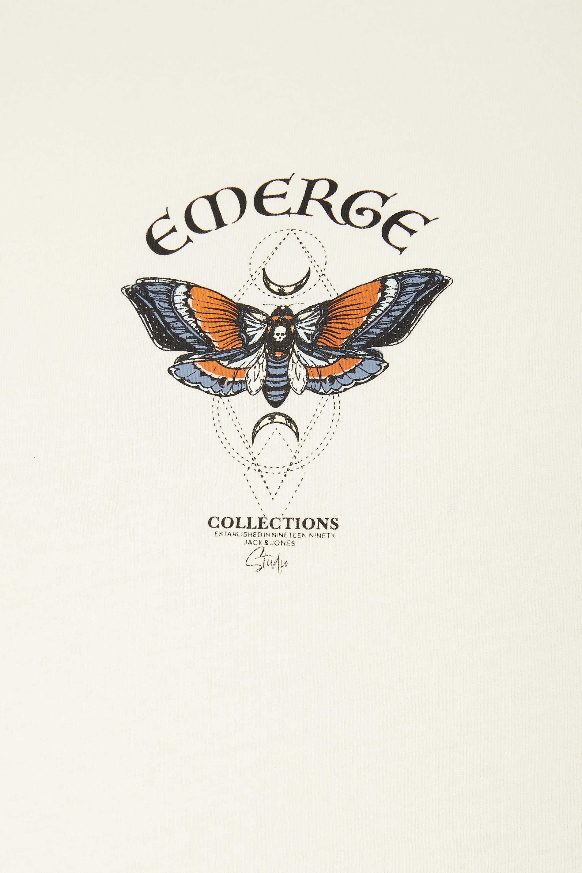 JACK & JONES Big & Tall Antique White Graphic T-Shirt | BadRhino 4