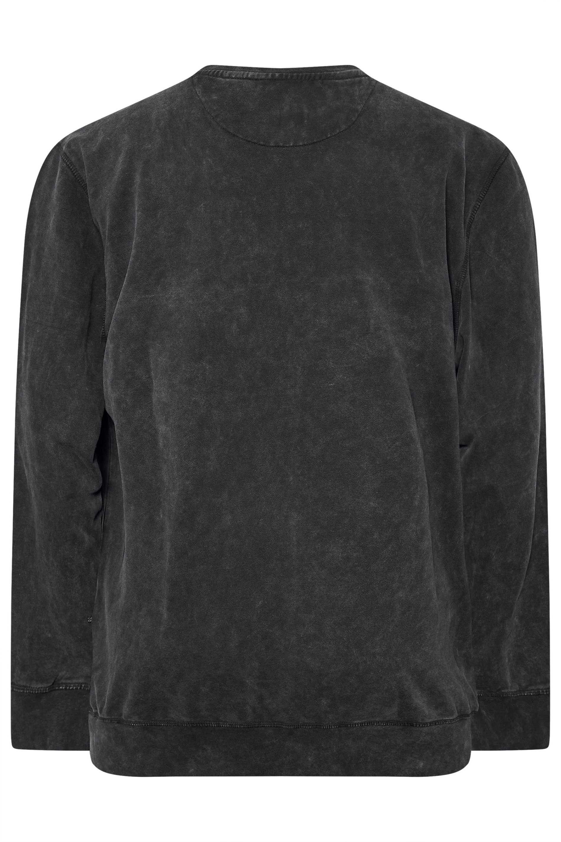 KAM Big & Tall Black Tie Dye Sweatshirt | BadRhino 2