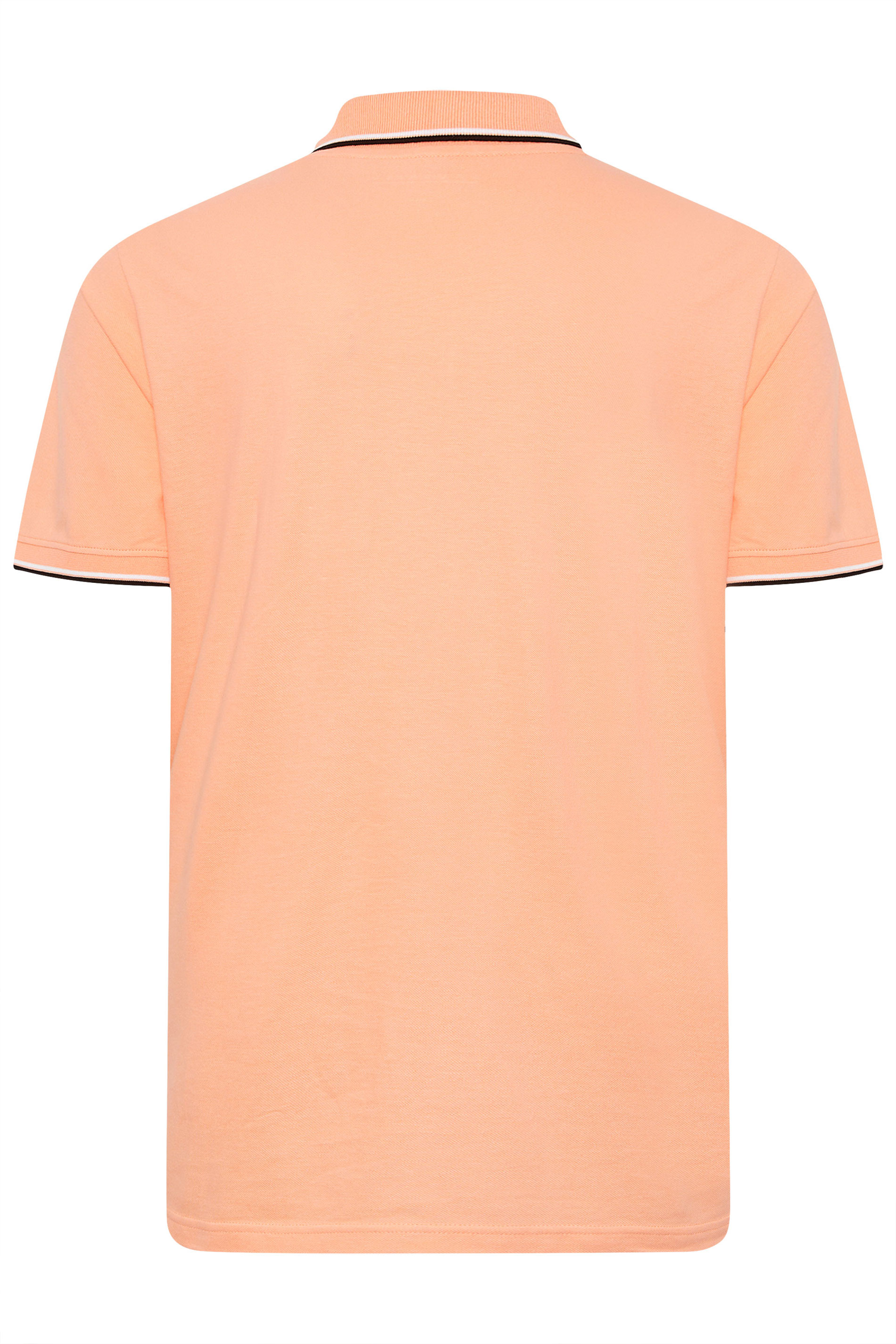BadRhino Big & Tall Light Orange Tipped Polo Shirt | BadRhino 7
