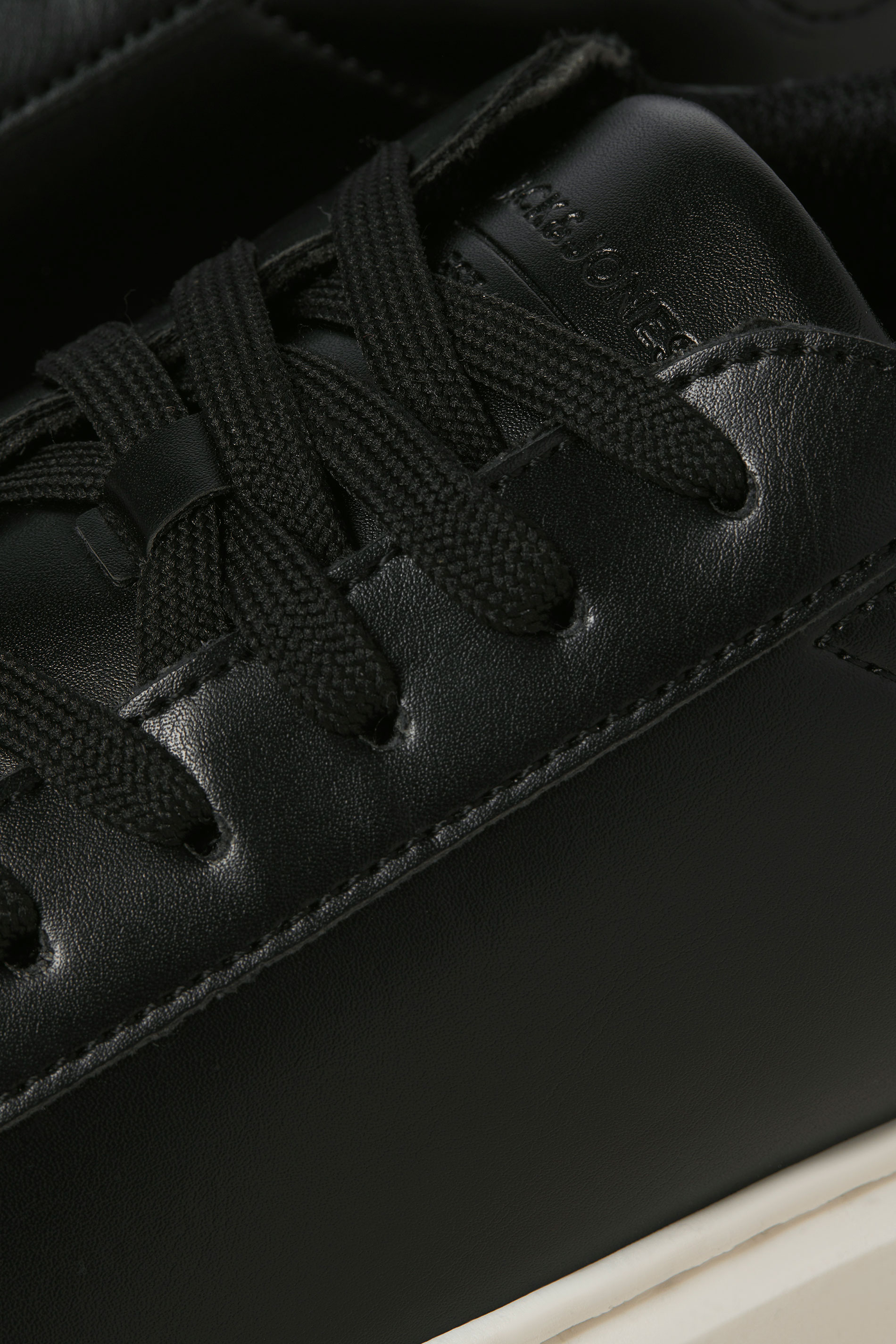 JACK & JONES Black Cupsole PU Trainer | BadRhino 5