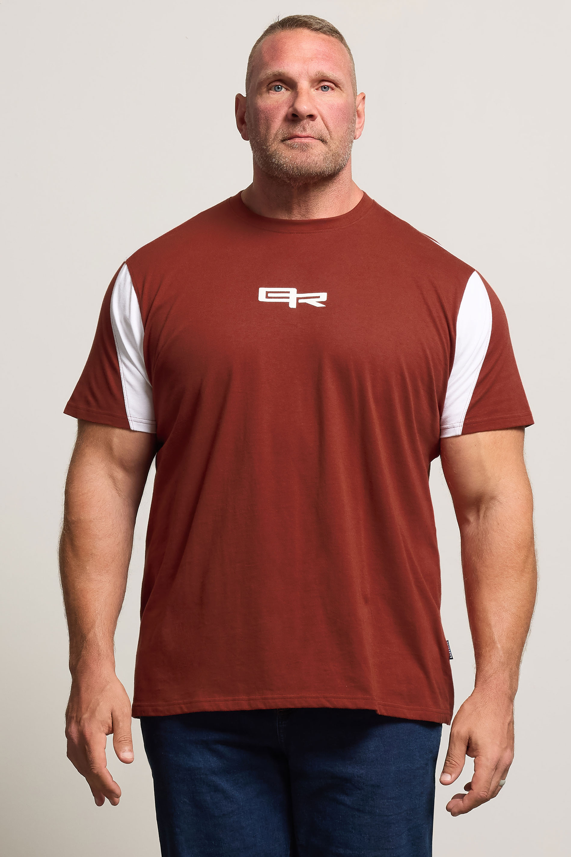 BadRhino Big & Tall Burnt Red Logo Cut & Sew T-Shirt | BadRhino 2