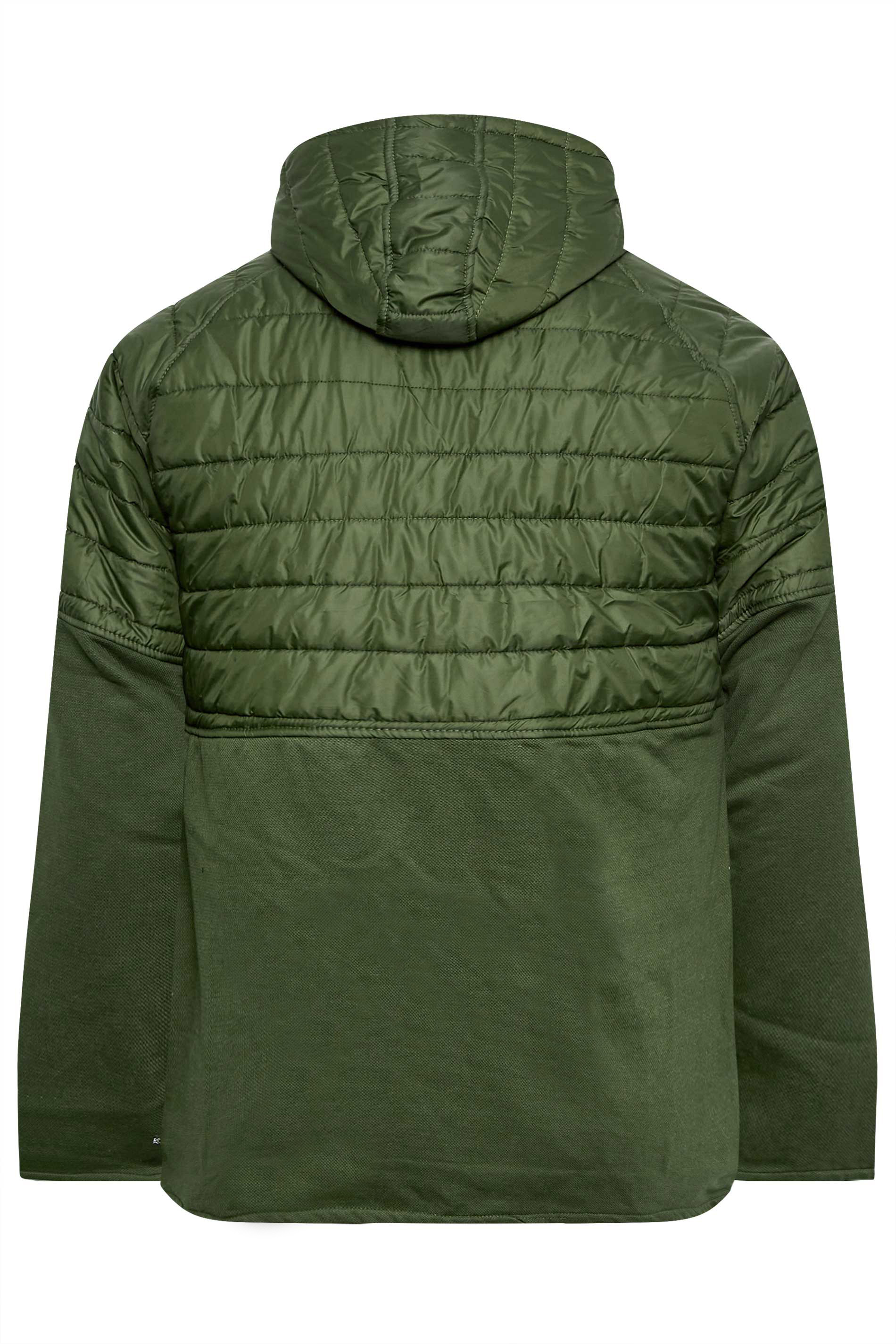 KAM Big & Tall Khaki Green Pique Hoodie | BadRhino 4