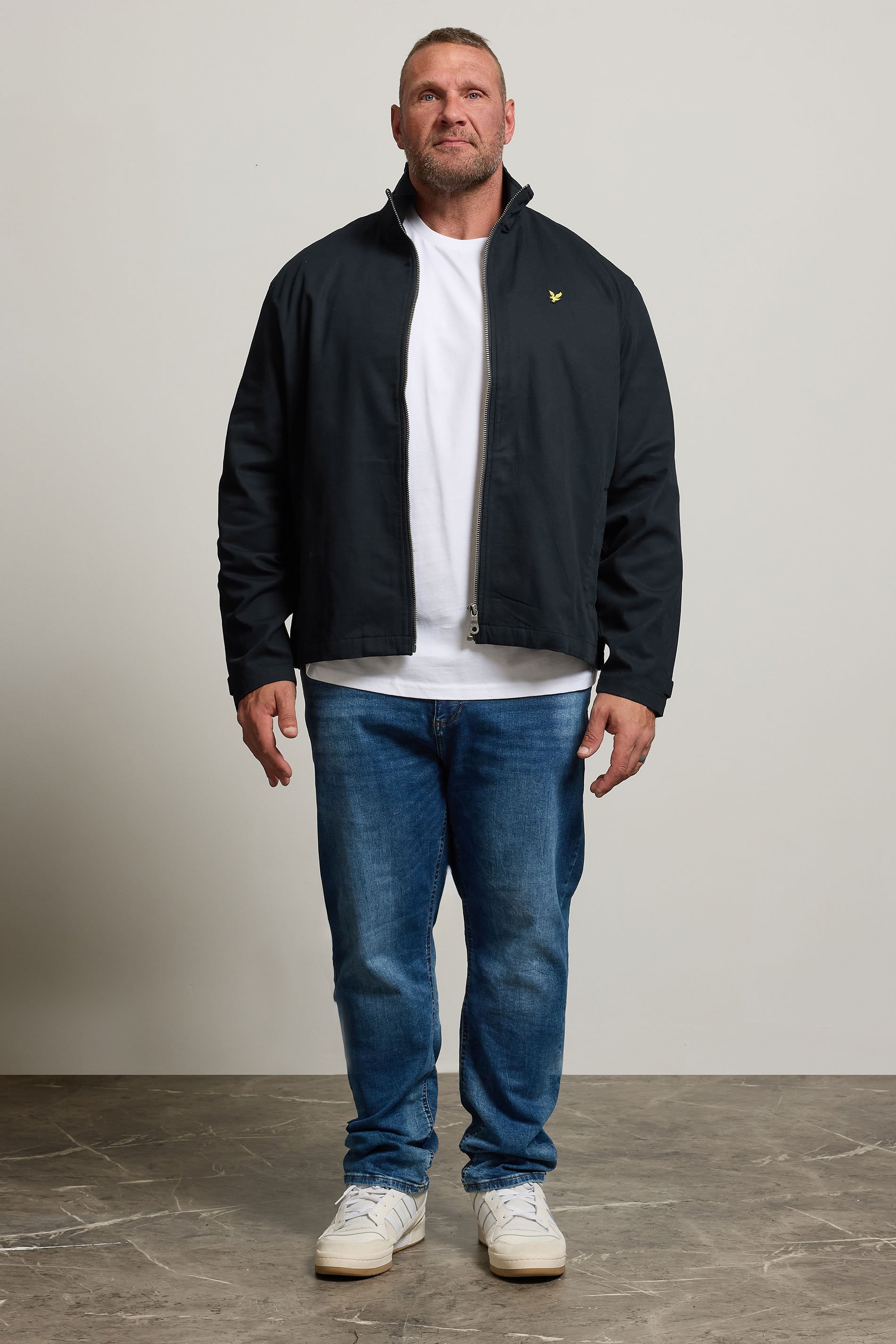 LYLE & SCOTT Big & Tall Navy Blue Twill Jacket | BadRhino 2