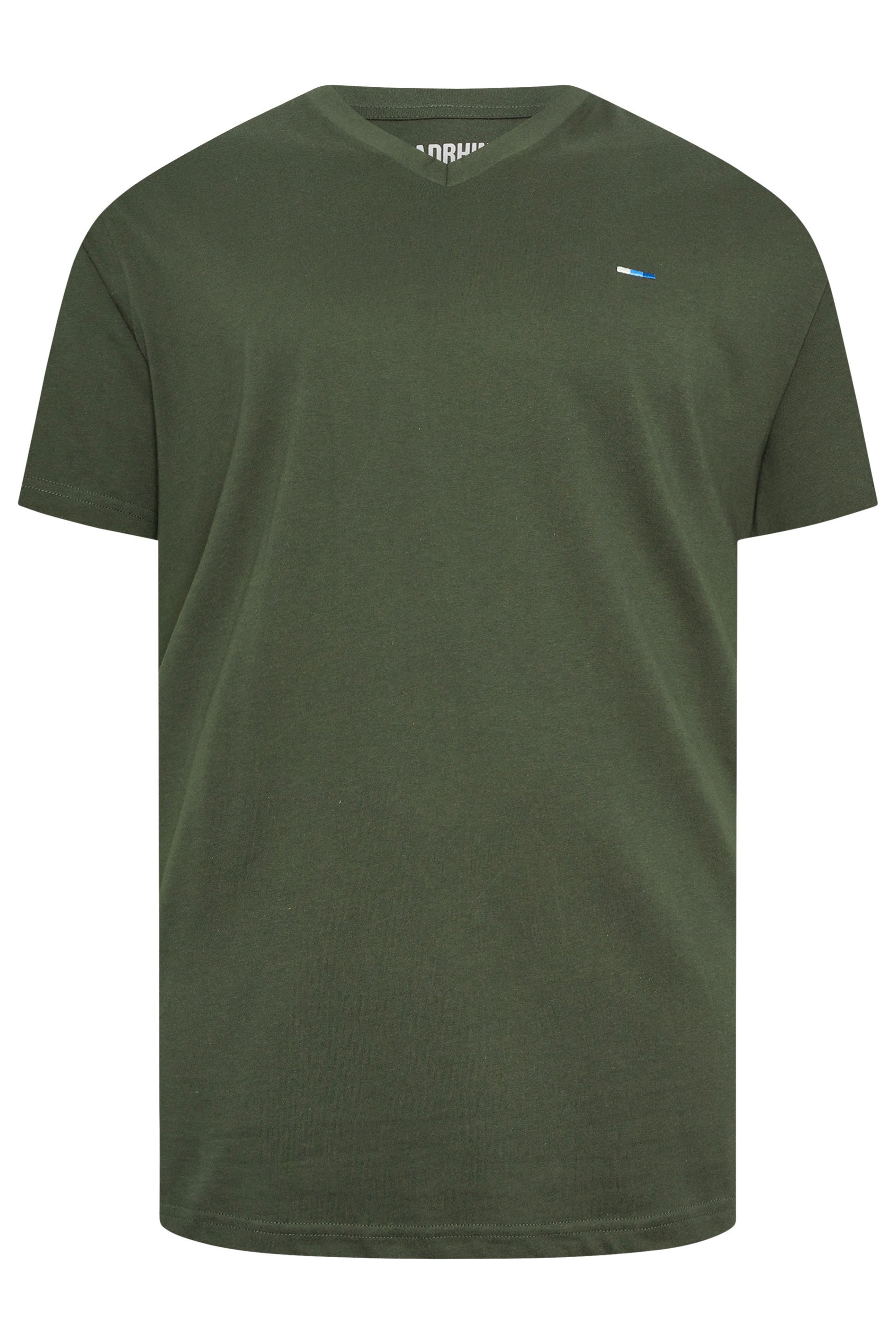 BadRhino Big & Tall Black/Red/Green/Blue/Navy Blue 5 Pack V-Neck T-Shirts | BadRhino 5