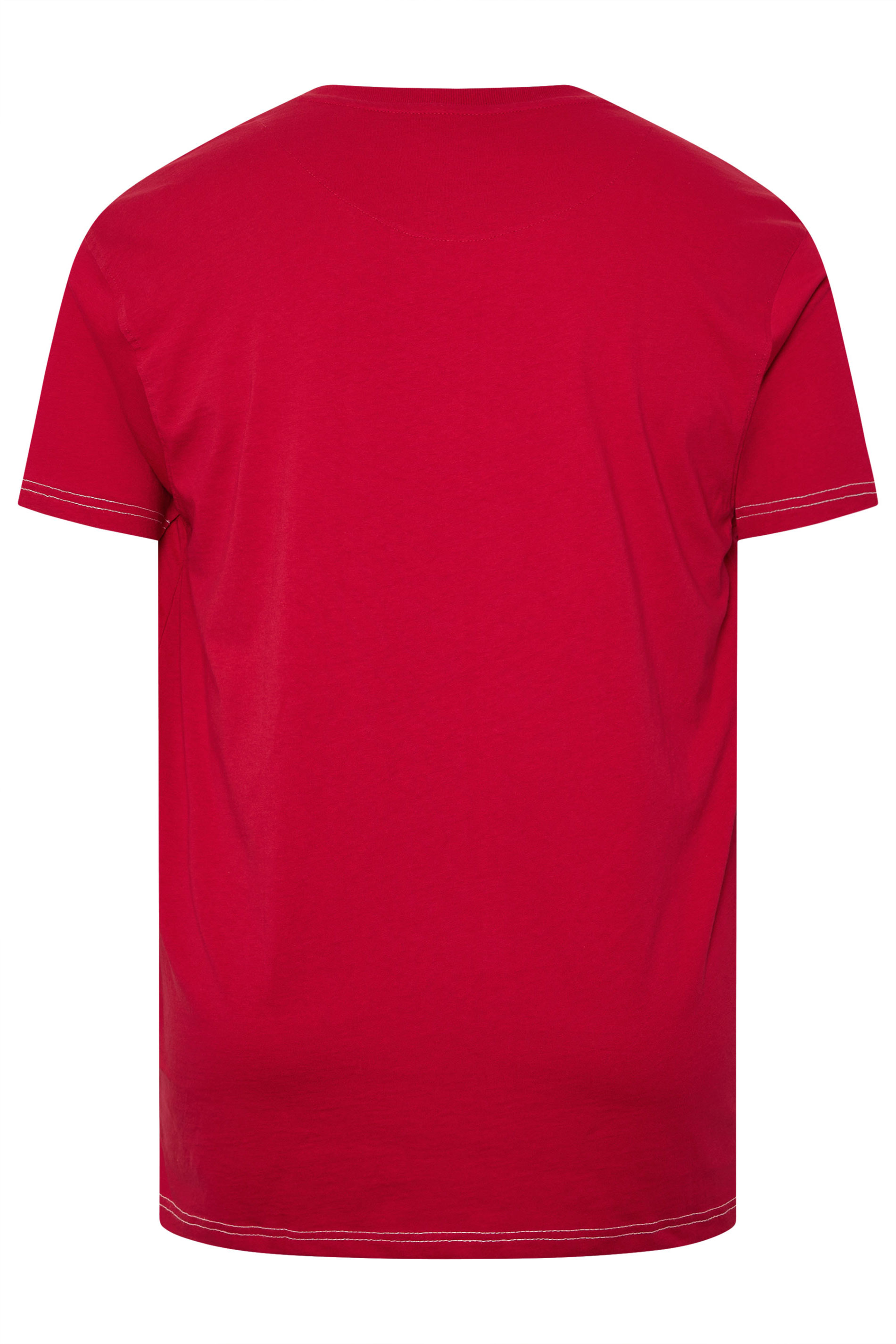 KAM Big & Tall Red Santa Skull Graphic Print T-Shirt | BadRhino 4