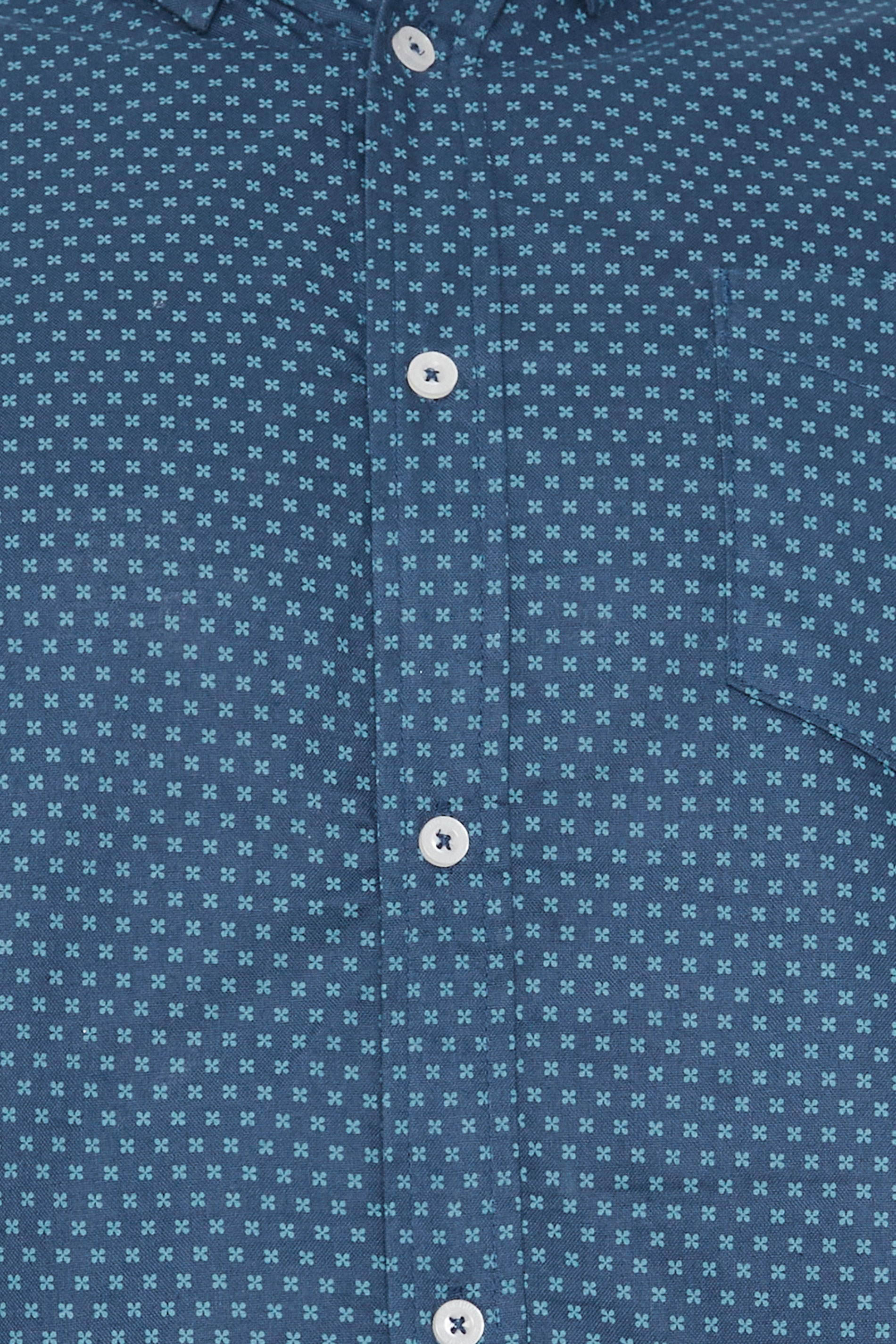 BadRhino Big & Tall Blue Geometric Print Party Shirt | BadRhino 5