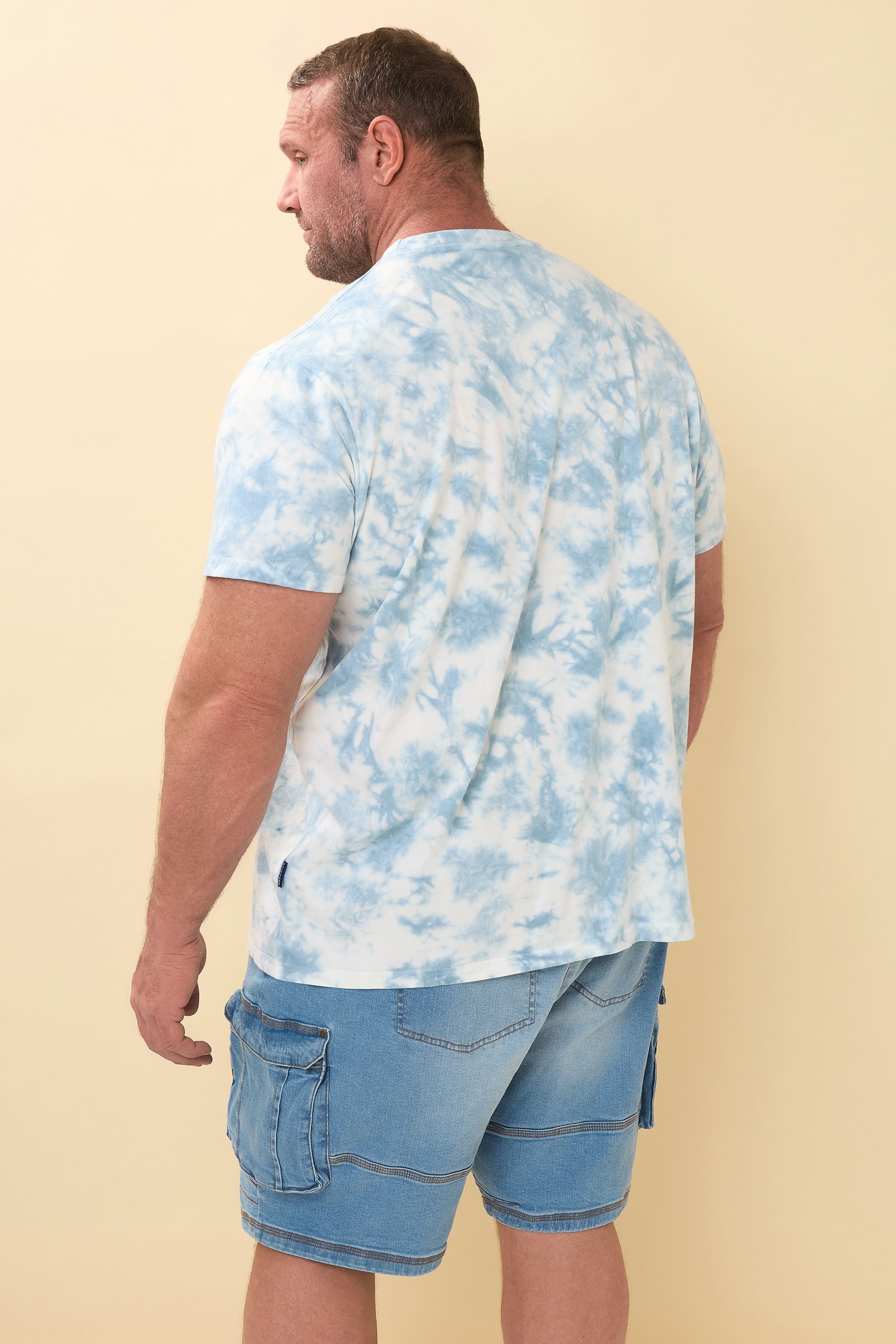 BadRhino Big & Tall Blue Tie Dye T-Shirt | BadRhino 3