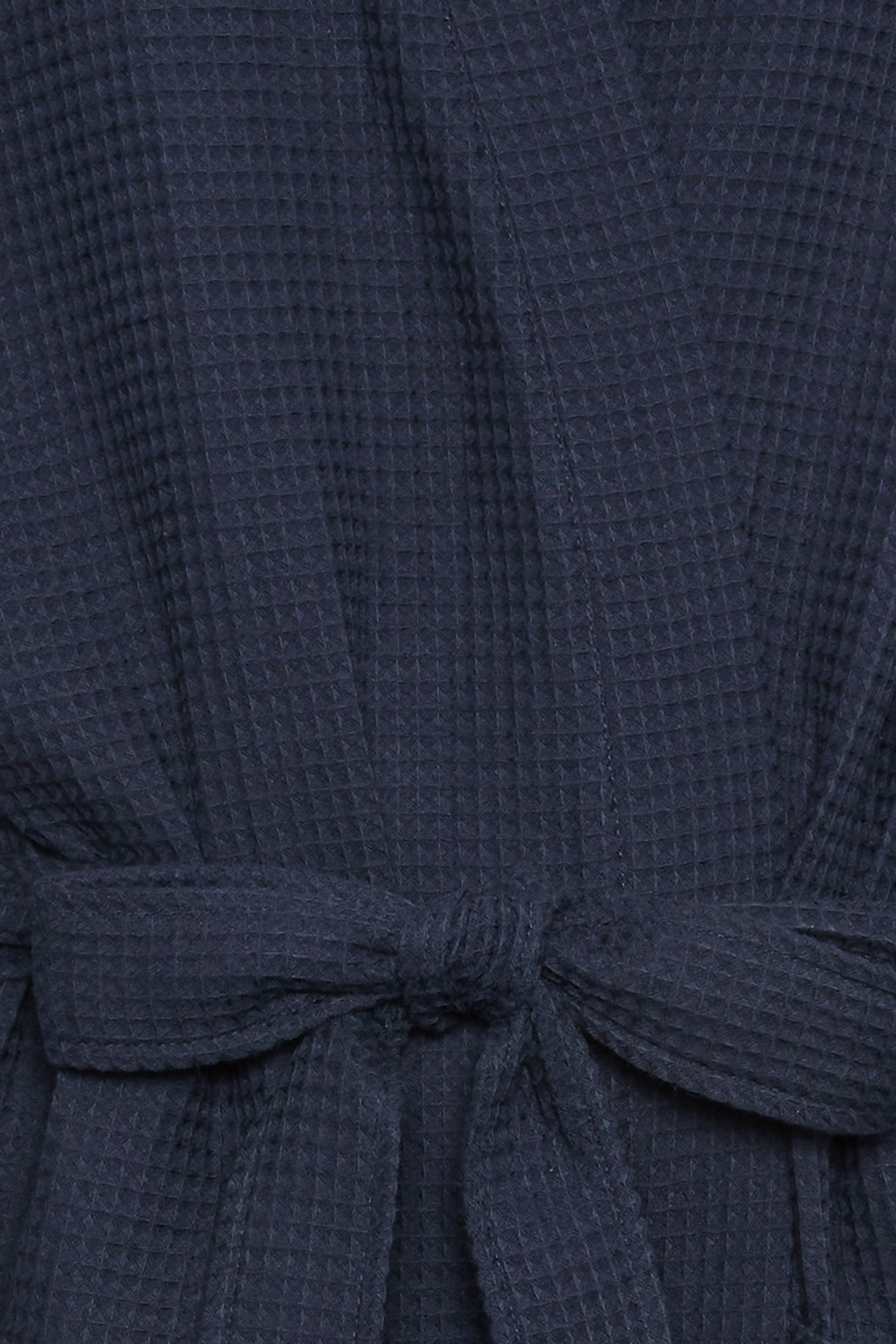 BadRhino Big & Tall Navy Blue Waffle Robe | BadRhino 5