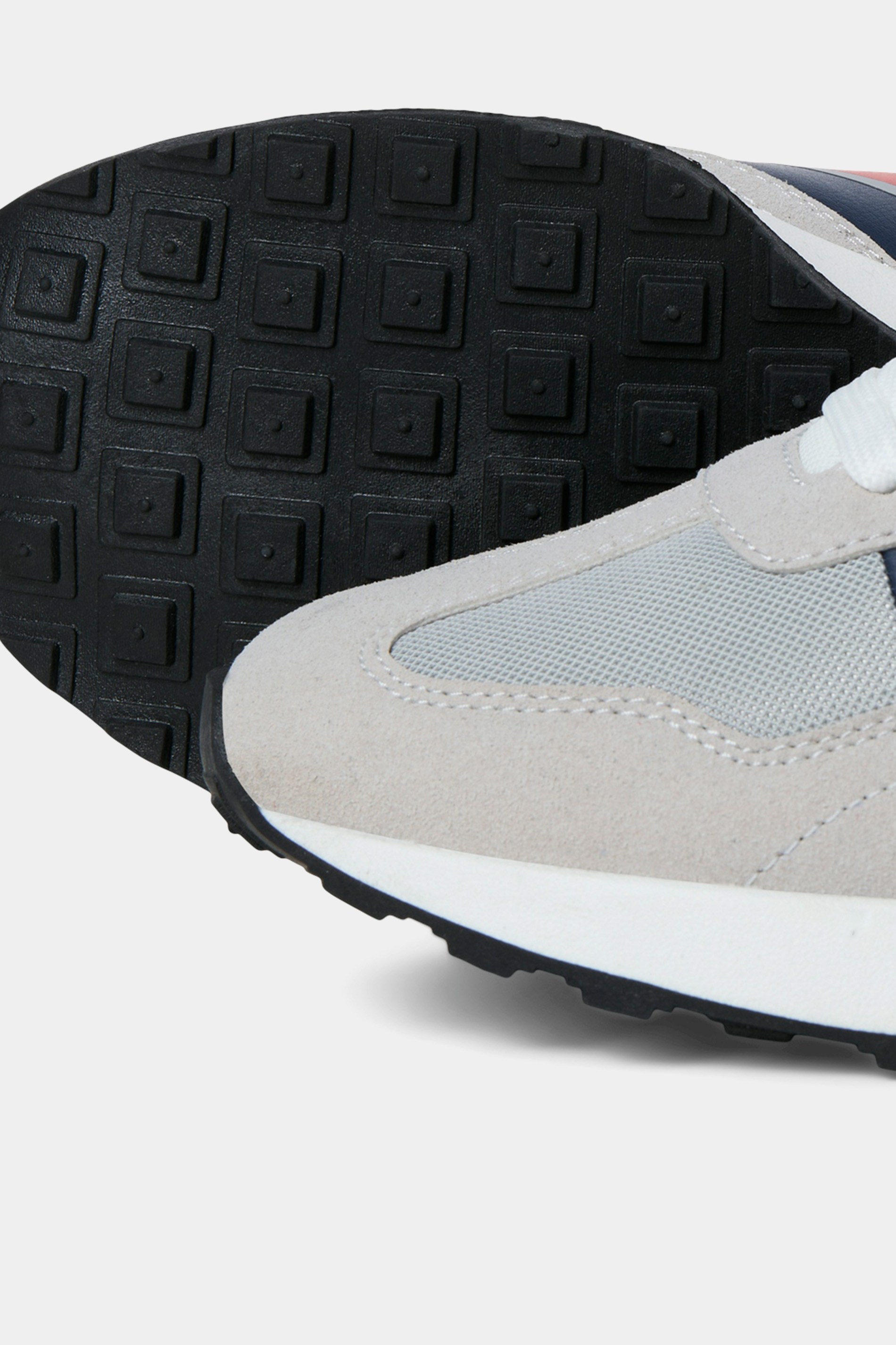 JACK & JONES Grey & Blue Side Panel Trainers | BadRhino 5