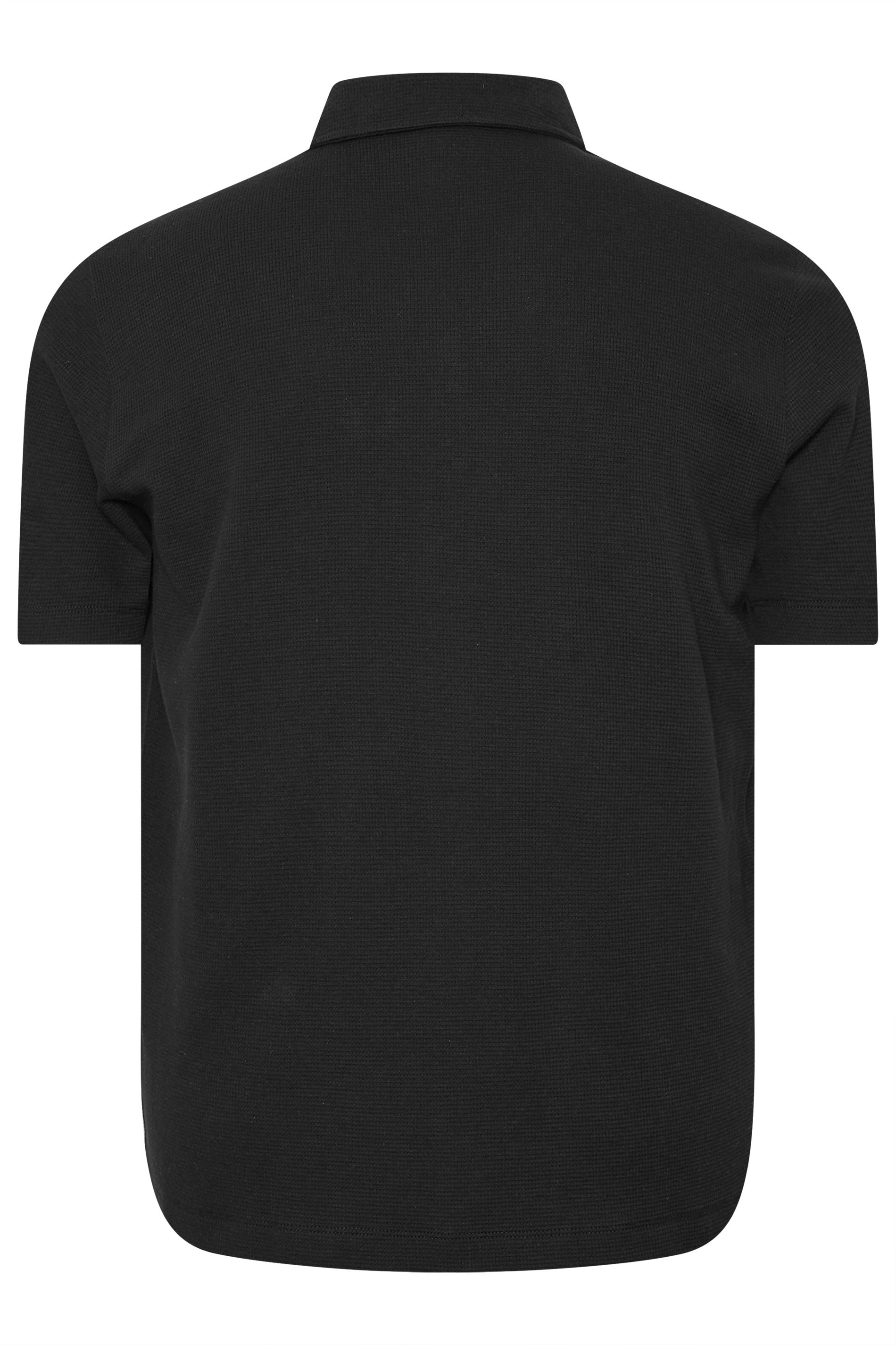 BadRhino Big & Tall Black Short Sleeve Textured Shirt | BadRhino 9
