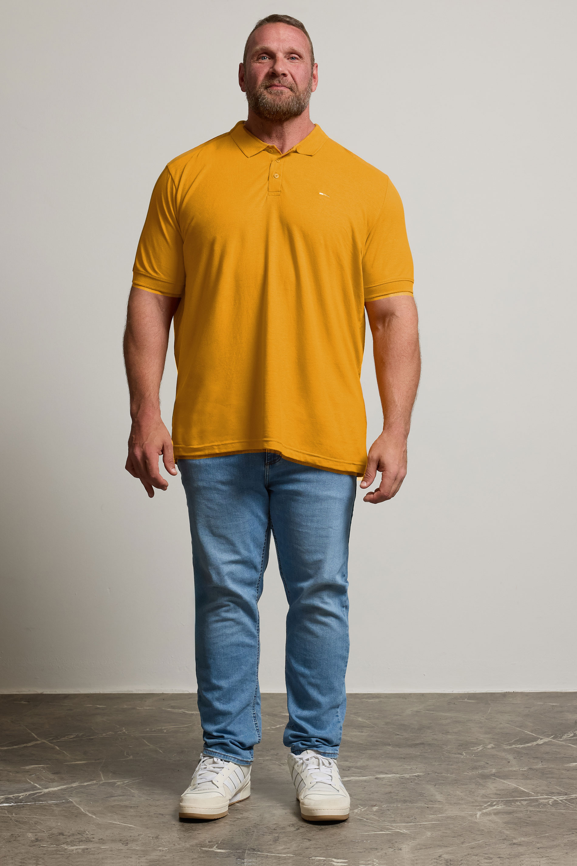 BadRhino Big & Tall Mustard Yellow Polo Shirt | BadRhino 3