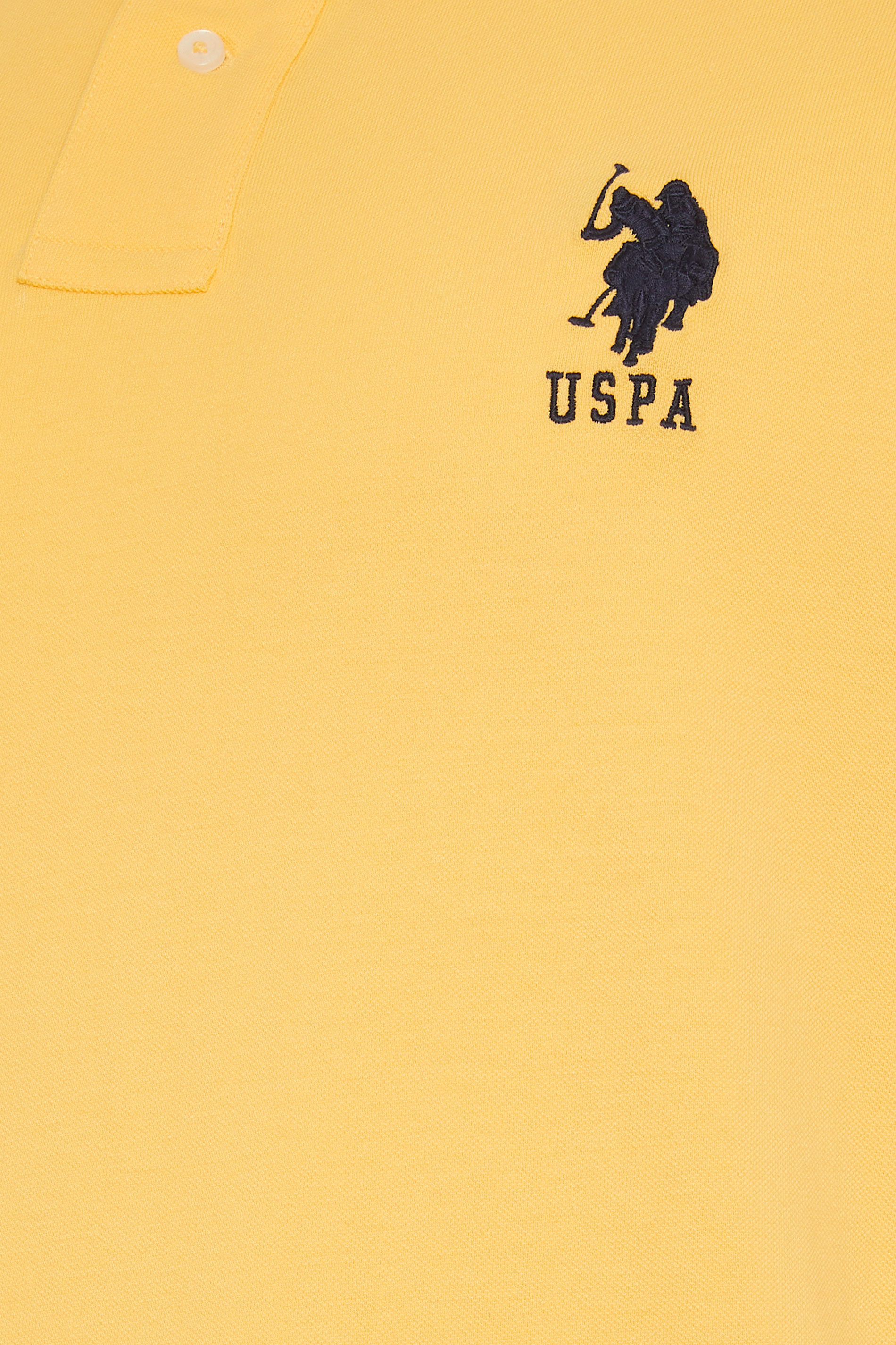 U.S. POLO ASSN. Big & Tall Yellow Player 3 Pique Polo Shirt | BadRhino 2