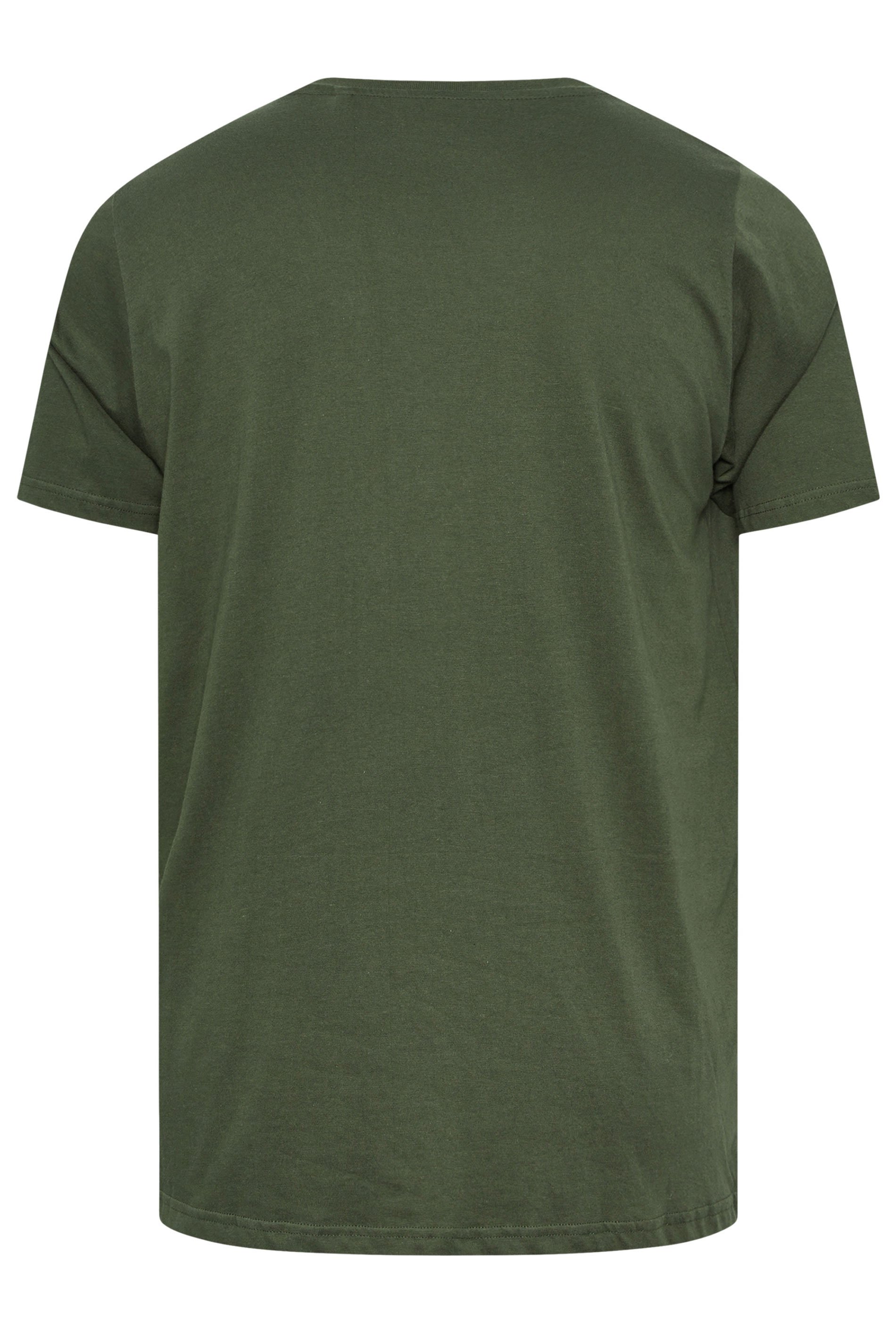  BadRhino Big & Tall Khaki Green Skull & Crossbones Graphic T-Shirt | BadRhino 2