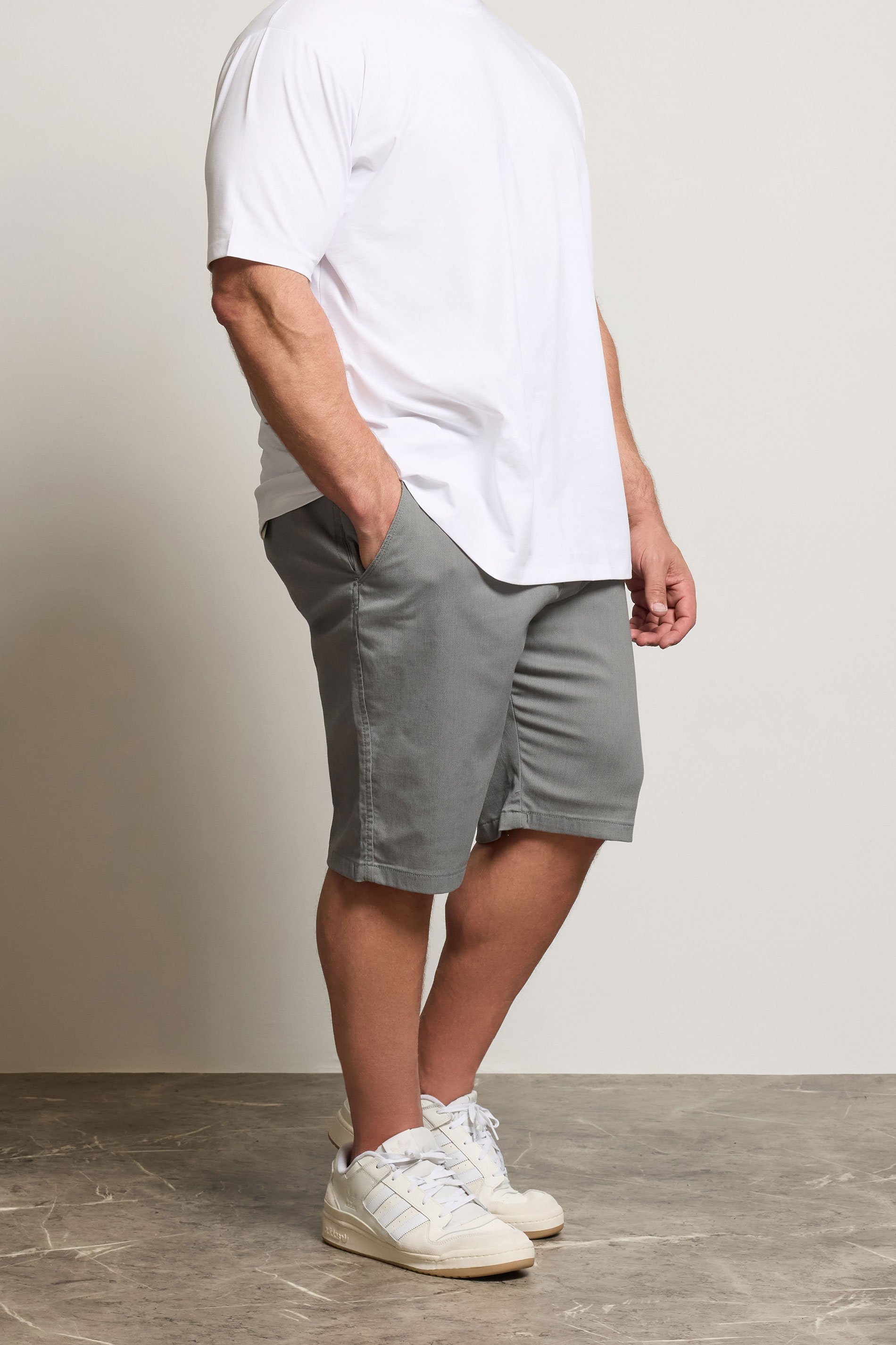 KAM Big & Tall Grey Smart Stretch Shorts | BadRhino 1