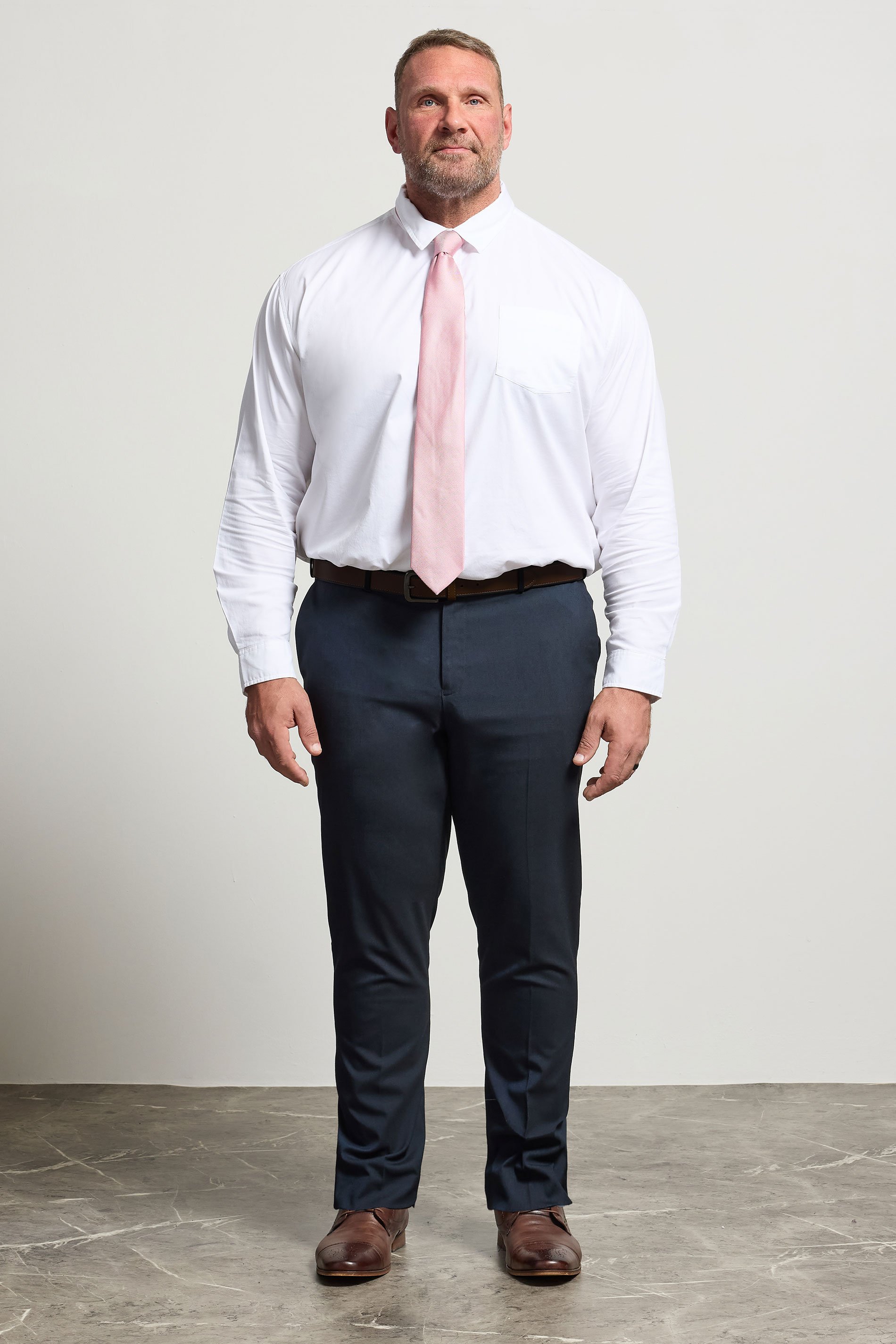 BadRhino Big & Tall Navy Blue Plain Suit Trousers | BadRhino 3