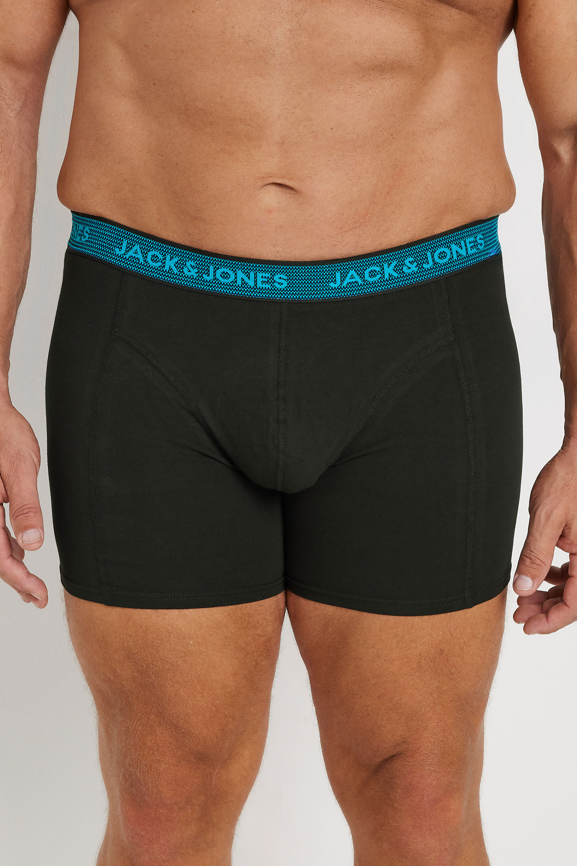 JACK & JONES Big & Tall Grey 3 Pack Boxers | BadRhino 4