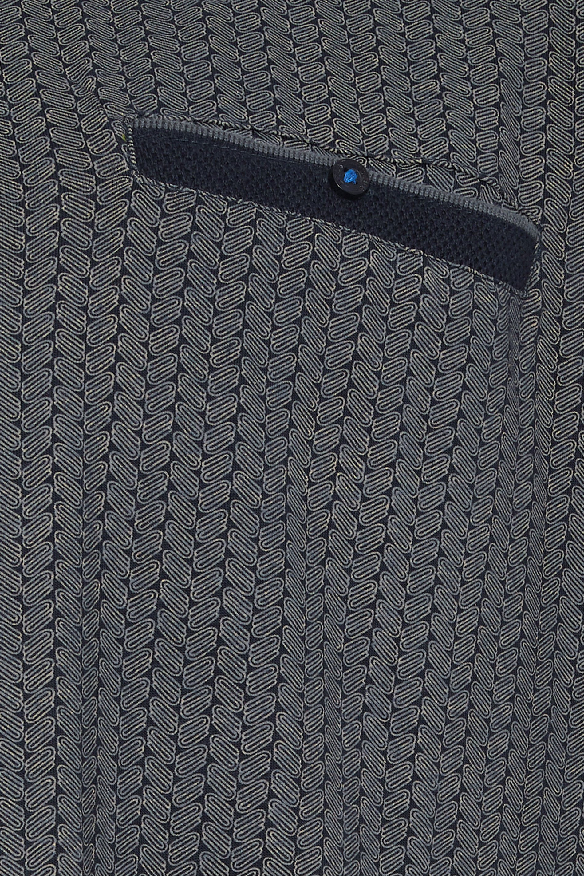 D555 Big & Tall Navy Blue Jacquard Polo Shirt | BadRhino 3