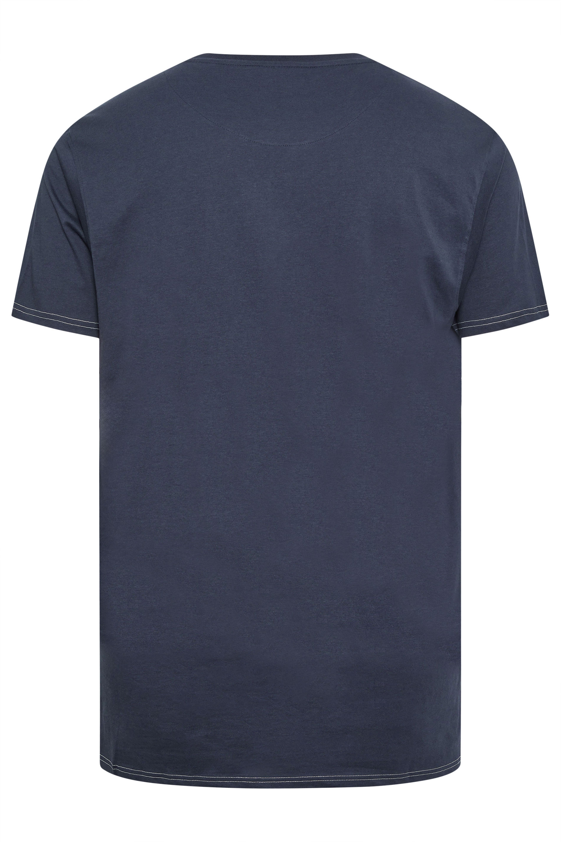 KAM Big & Tall Navy Blue 'Americal Muscle' Print T-Shirt | BadRhino