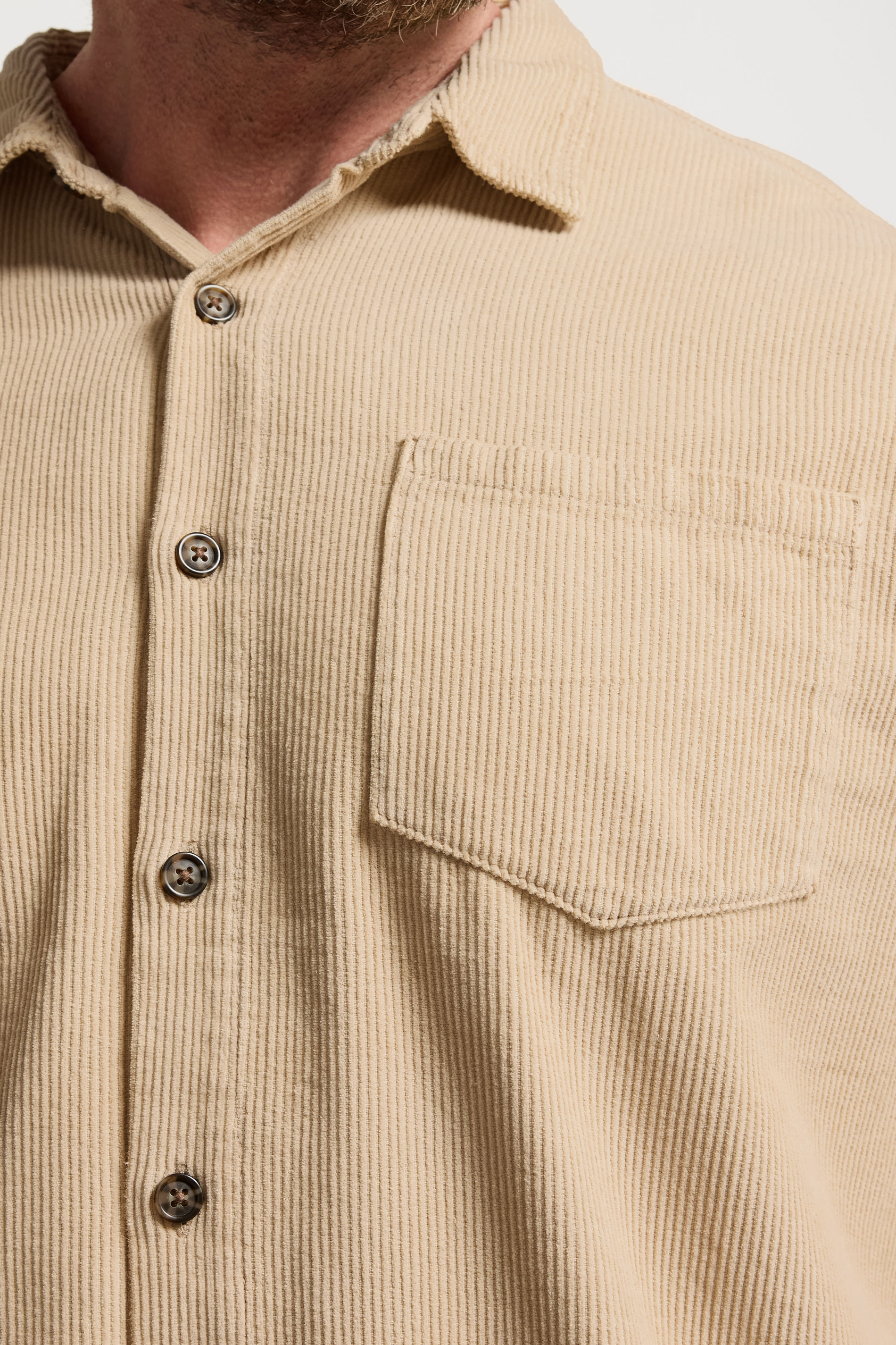 BadRhino Big & Tall Natural Brown Corduroy Overshirt | BadRhino 4