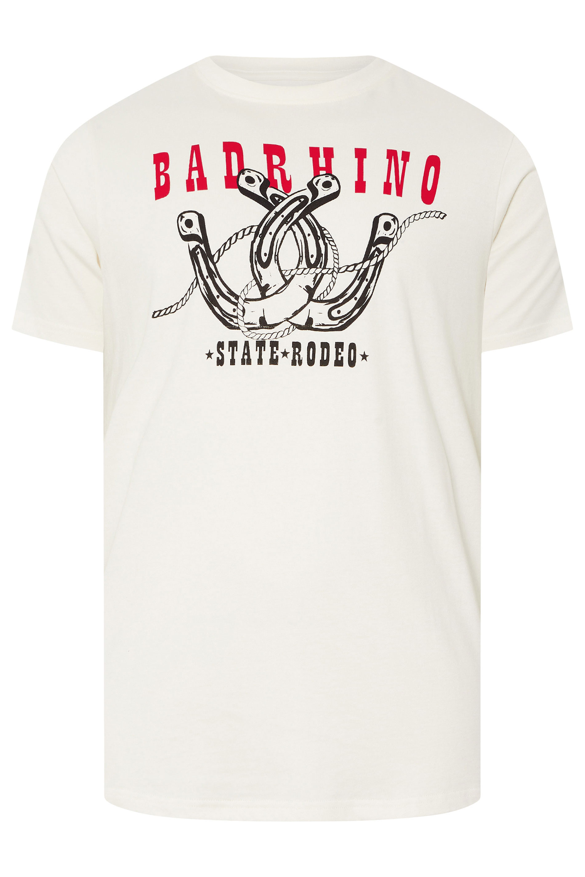 BadRhino Big & Tall Off White 'State Rodeo' Graphic T-Shirt | BadRhino 5