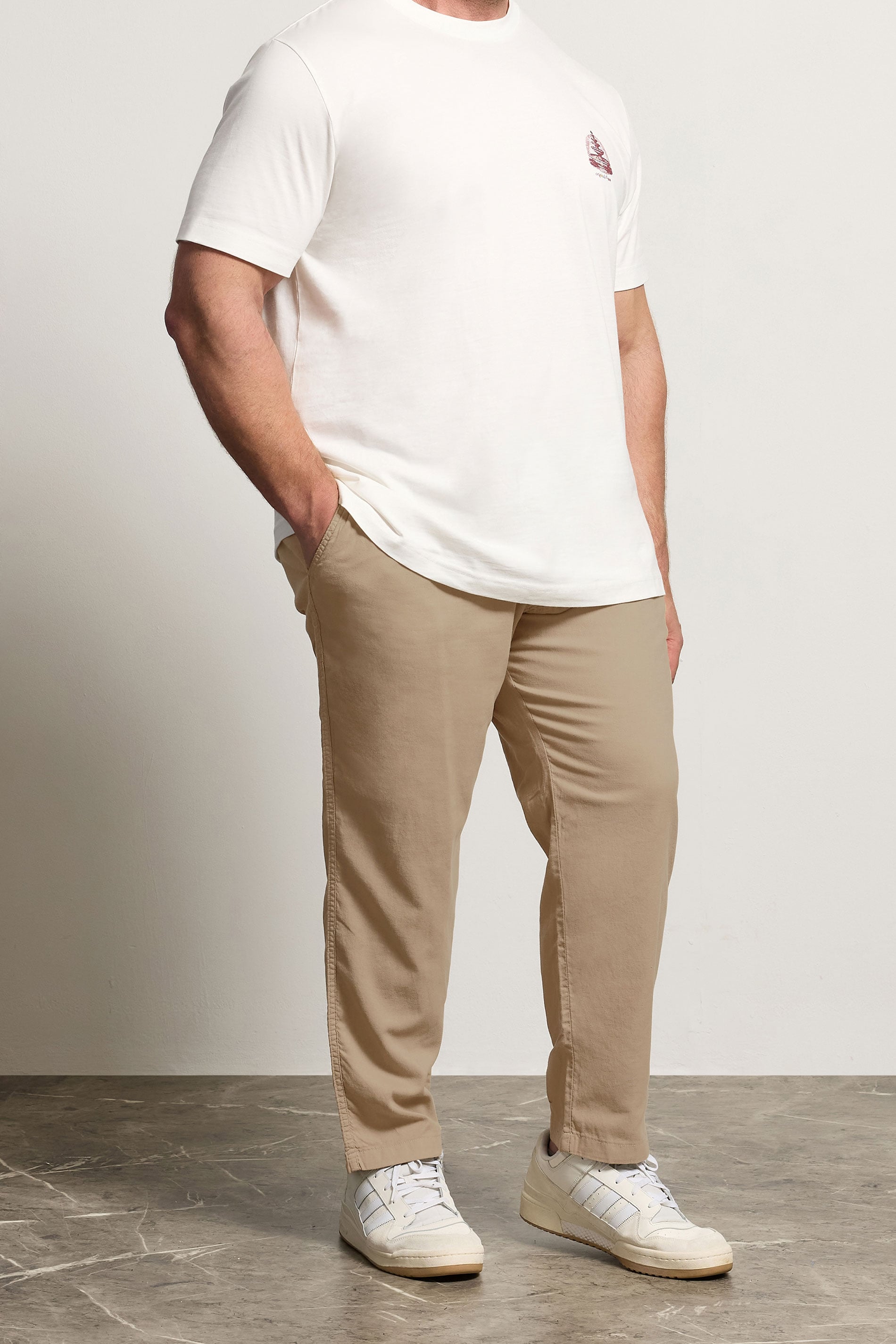 JACK & JONES Big & Tall Crockery Brown Relaxed Trouser | BadRhino 3