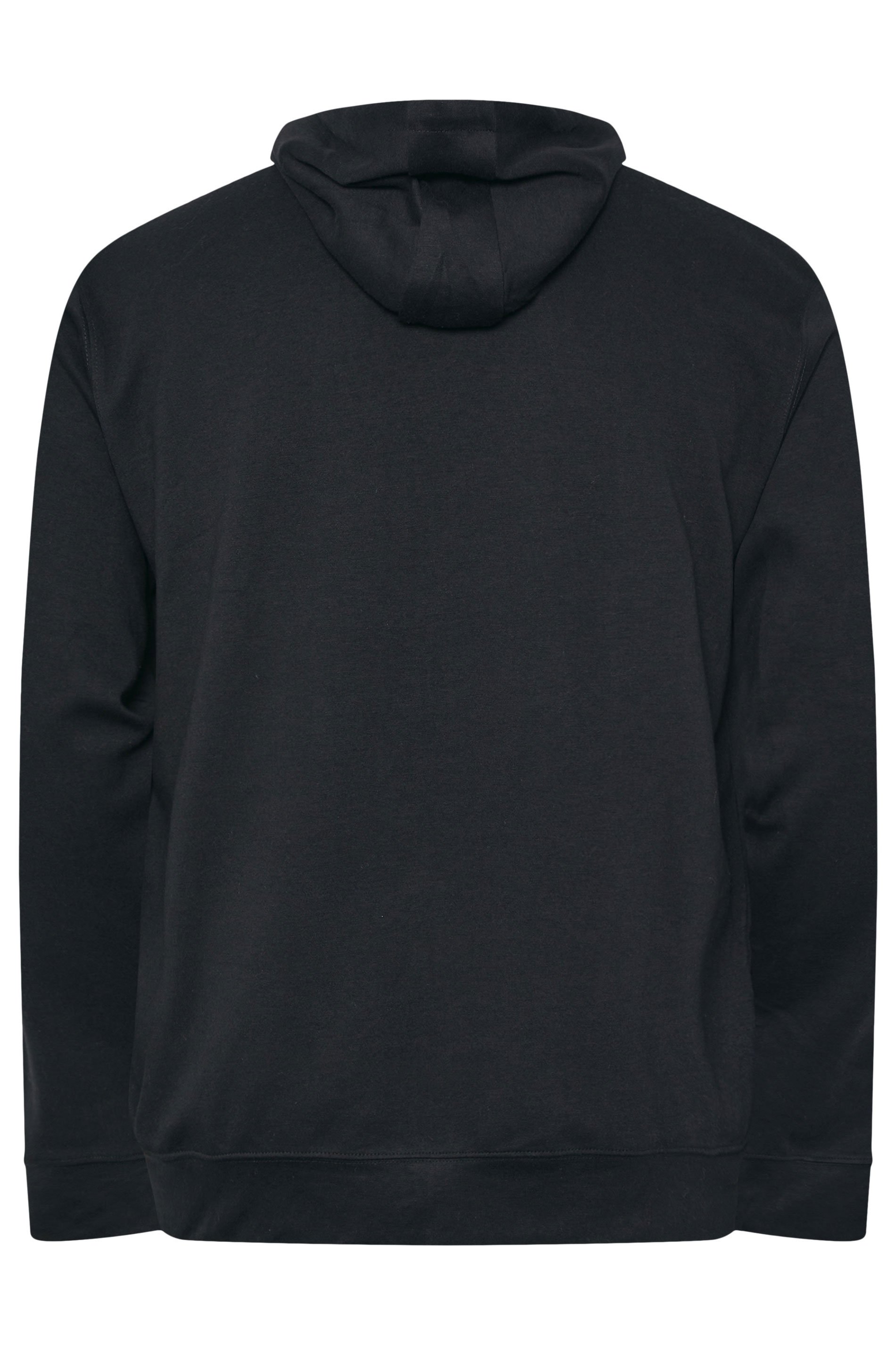 D555 Big & Tall Navy Blue Couture Zip Through Hoodie | BadRhino 4