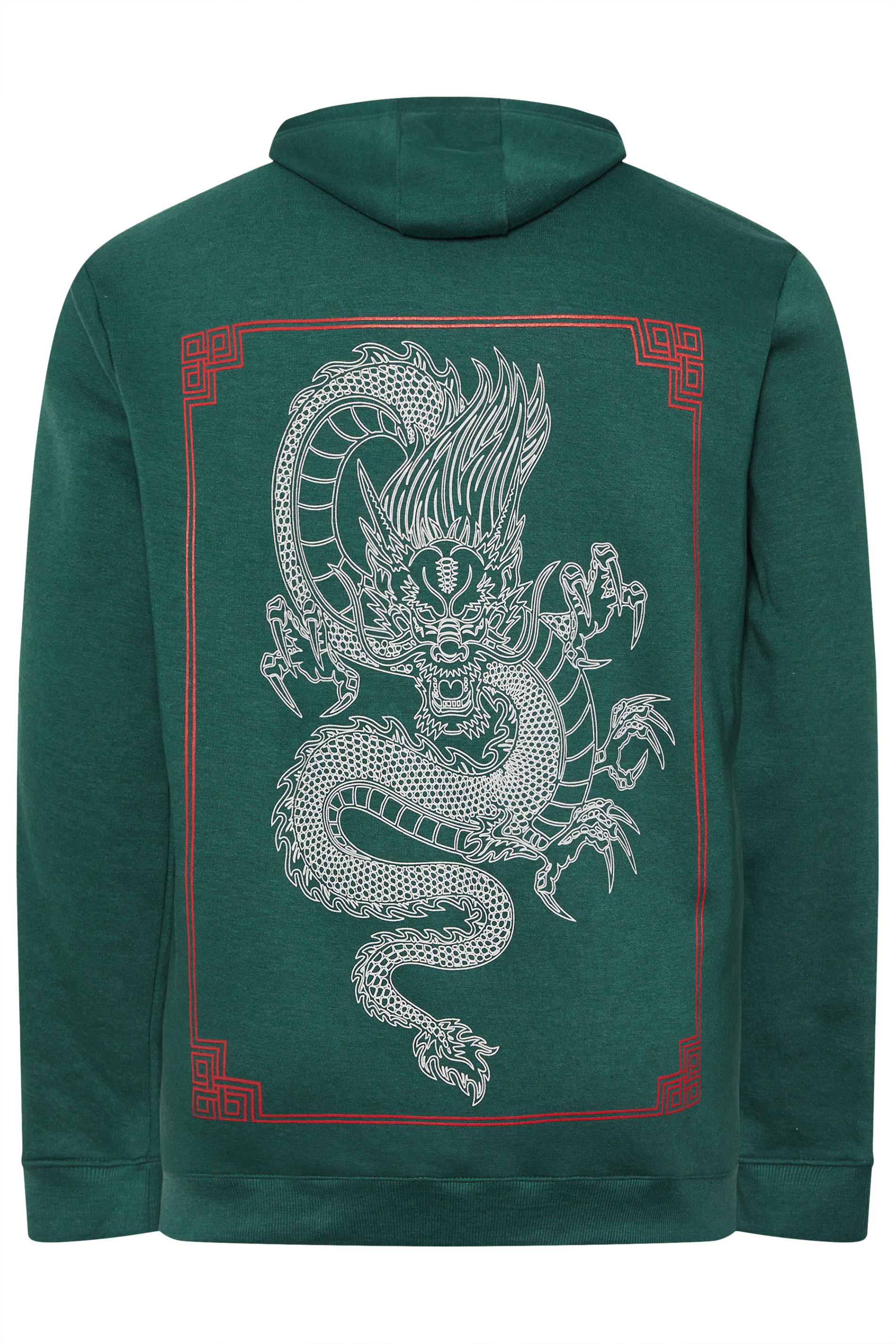 BadRhino Big & Tall Green Dragon Graphic Hoodie | BadRhino 7