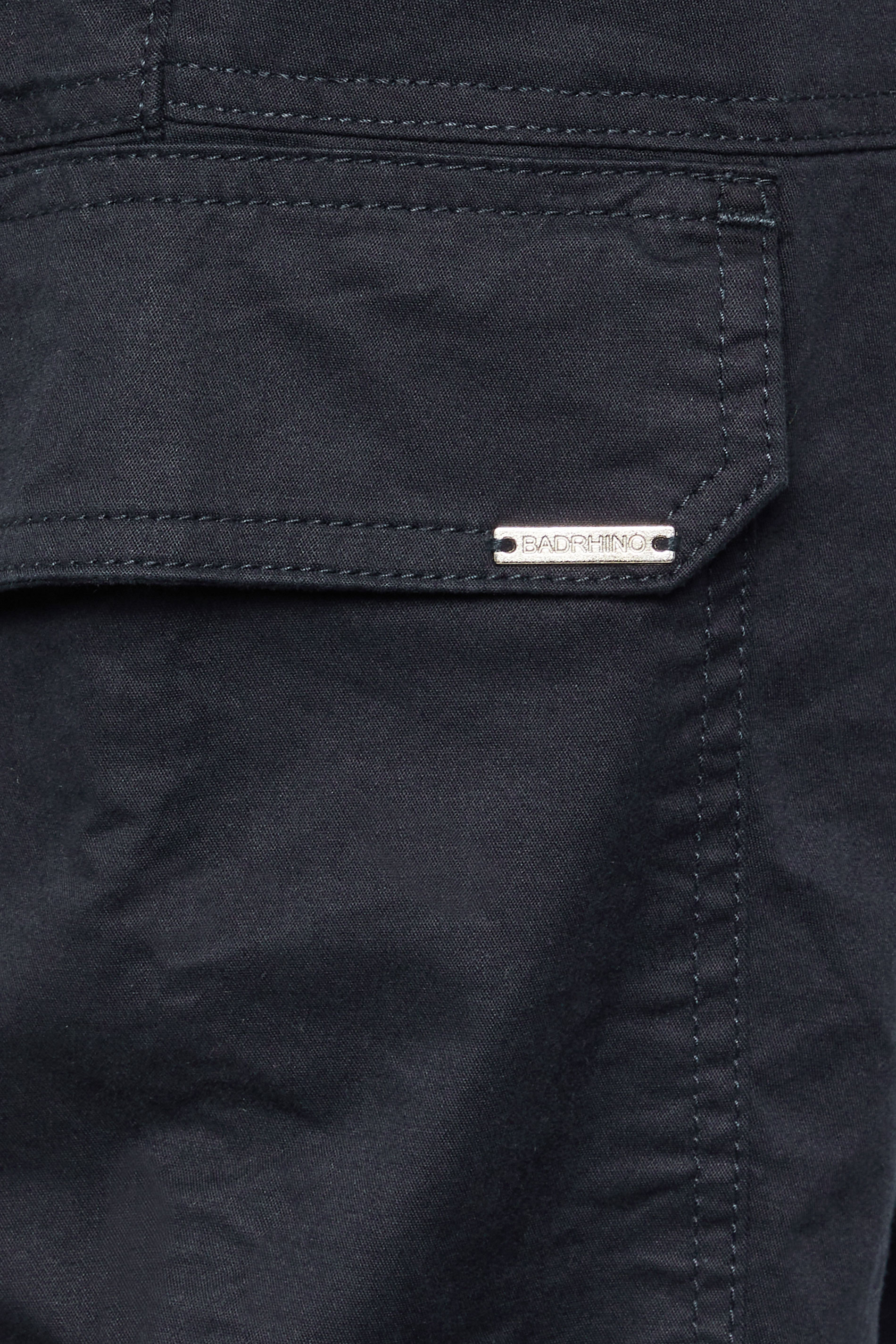 BadRhino Big & Tall Navy Blue Elasticated Waist Cuffed Cargo Trousers | BadRhino 3