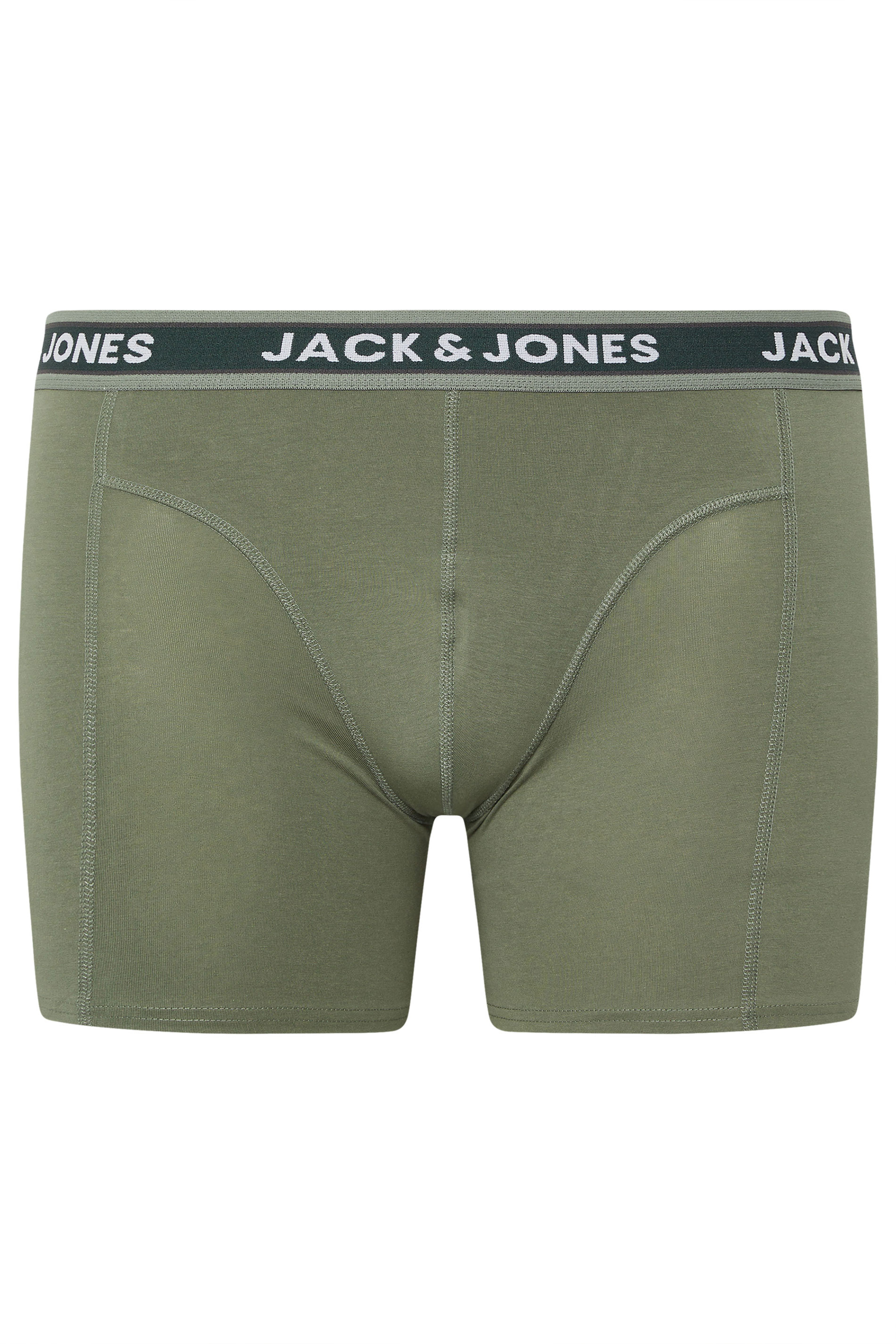 JACK & JONES Big & Tall 5 Pack Blue & Black Boxers | BadRhino 9