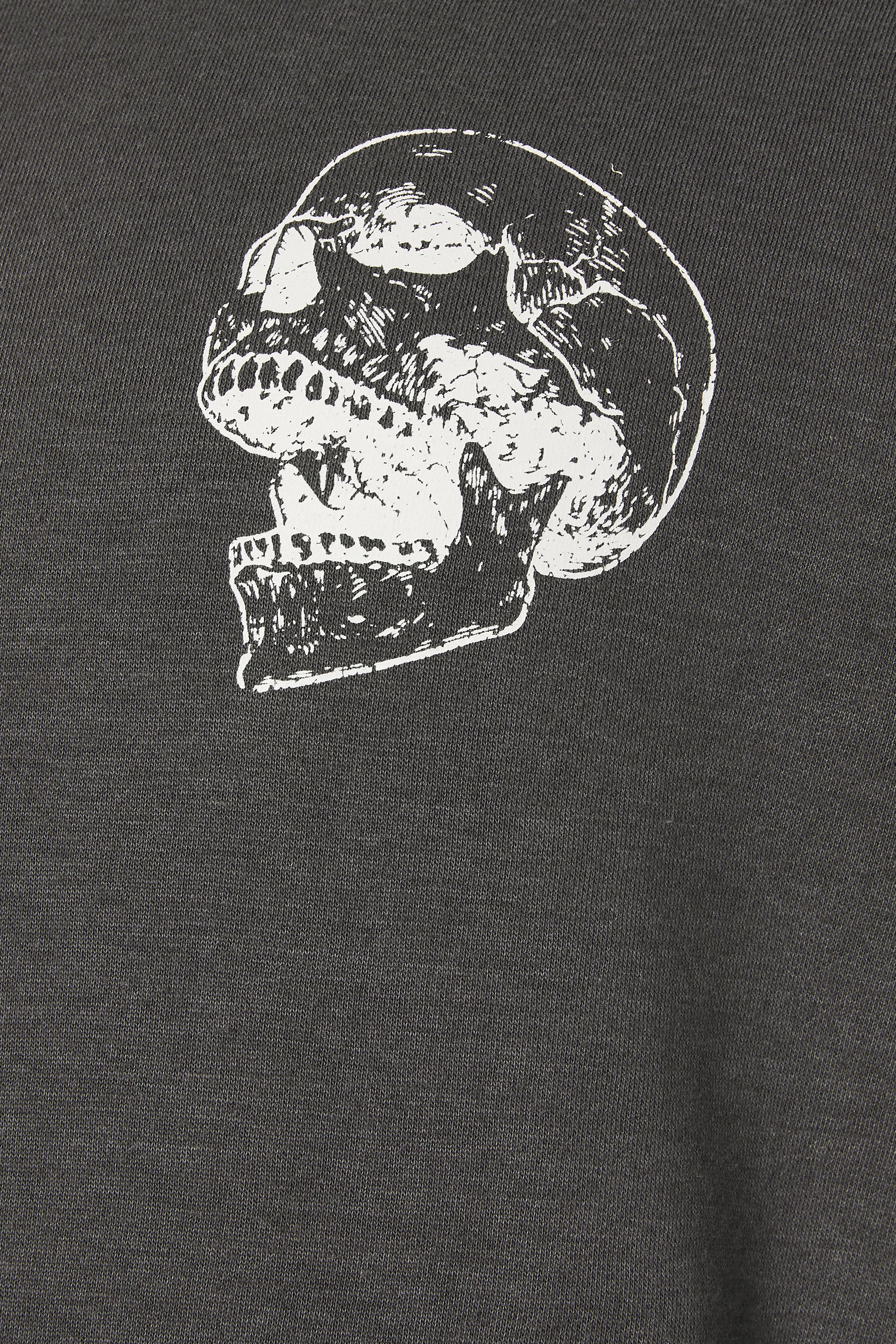 BadRhino Big & Tall Ebony Grey Skull Print Hoodie | BadRhino 8