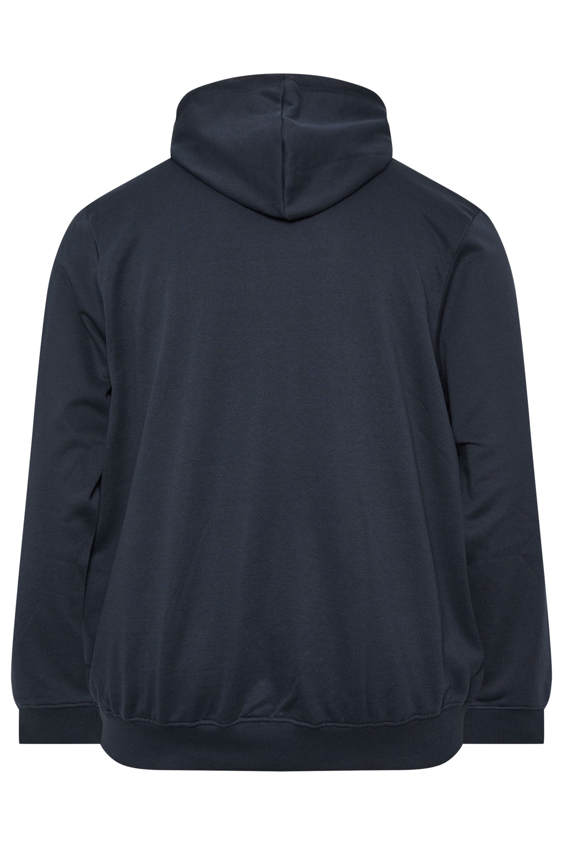JACK & JONES Big & Tall Navy Blue Hoodie | BadRhino 4